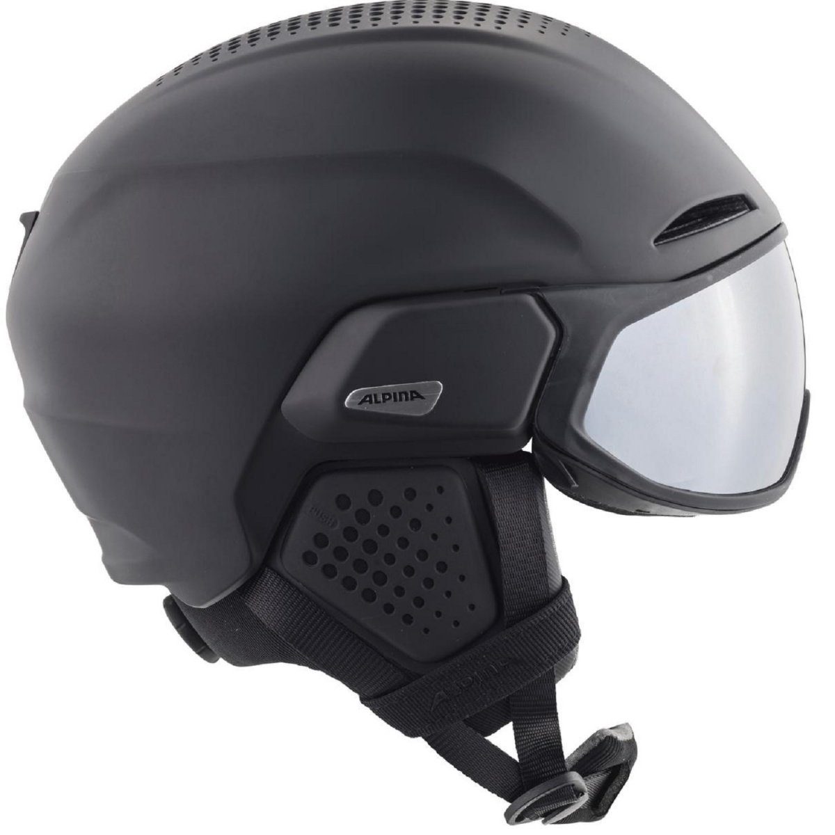 Alpina Sports Skihelm Alpina Alto Q-Lite Visier Skihelm Snowboardhelm black matt A9236