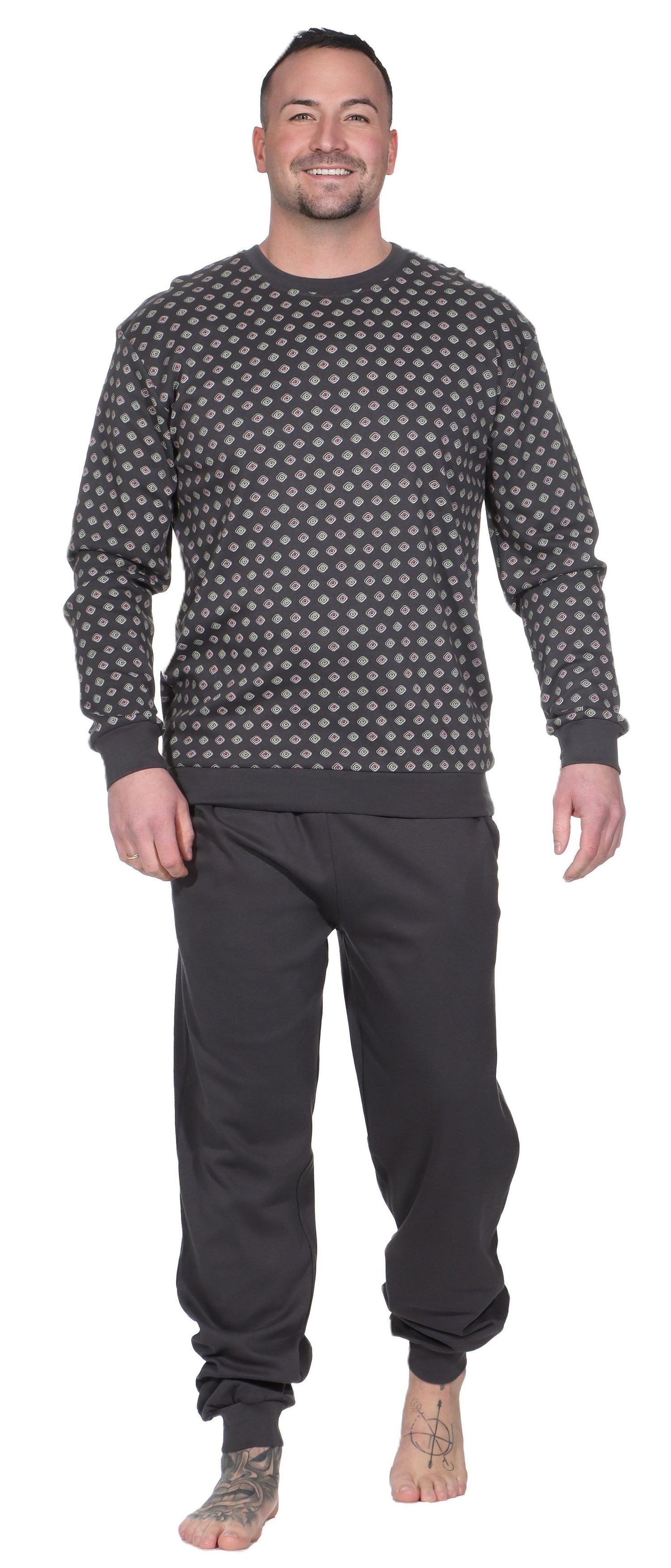 Normann Pyjama Normann Herren Schlafanzug in warmer Kuschel Interlock Quali günstig online kaufen