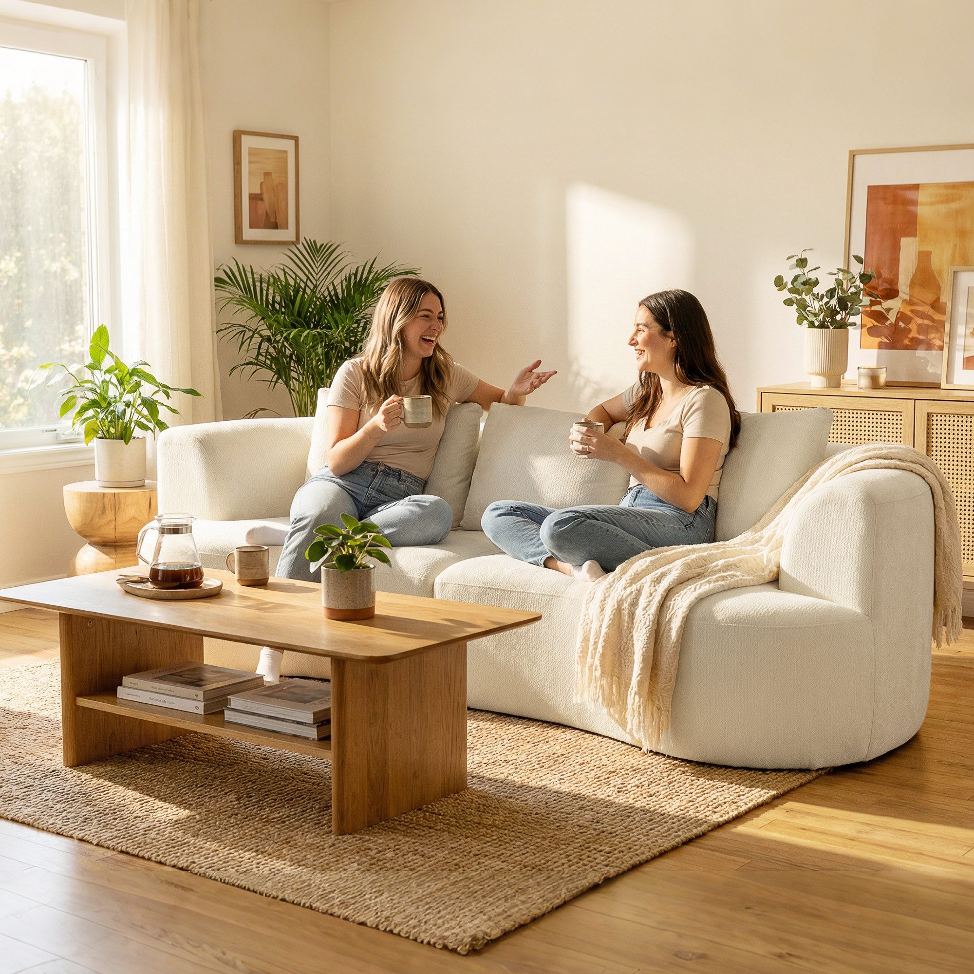 HOMCOM Sofa 260cm Couch im Wolken-Design, Gepolstert Loungesofa 1 Teile, Kompressionssofa, moderne Optik, inklusive Kissen