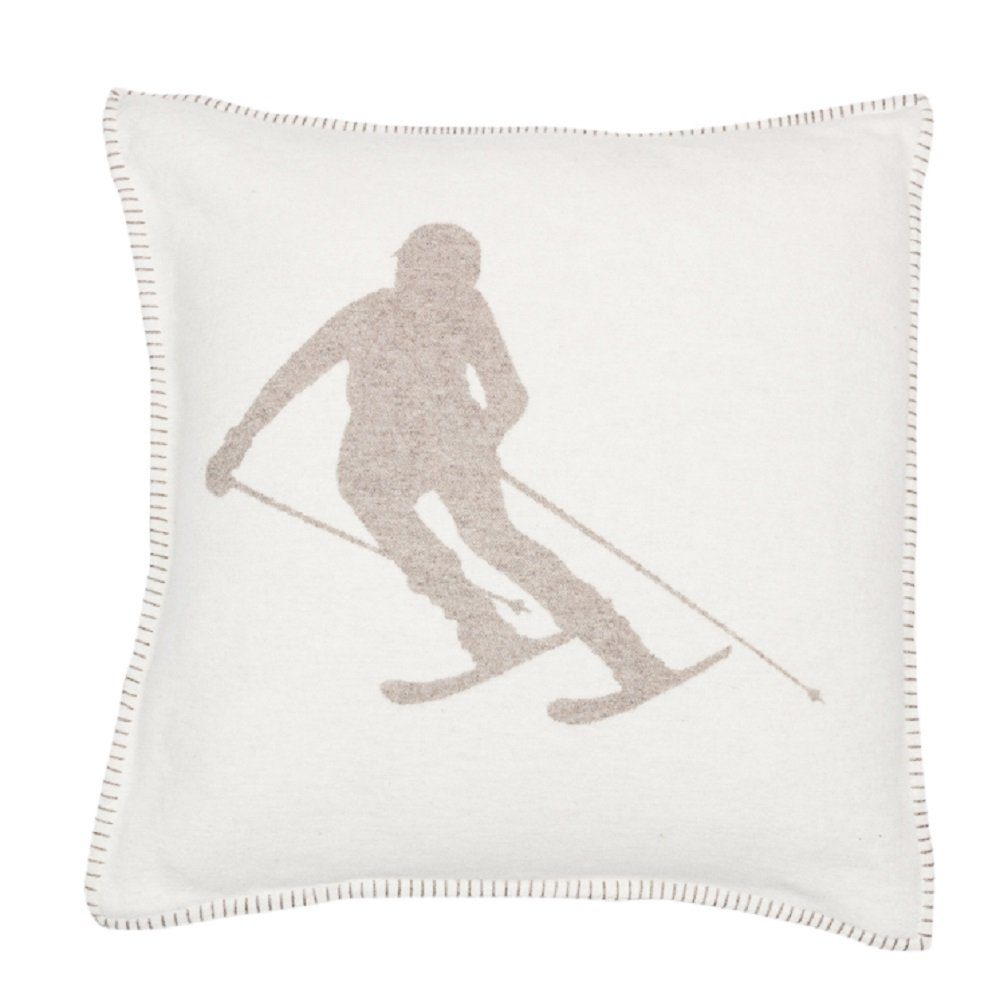 DAVID FUSSENEGGER Kissenhülle Sylt 'Skifahrer' 50 x 50 cm günstig online kaufen