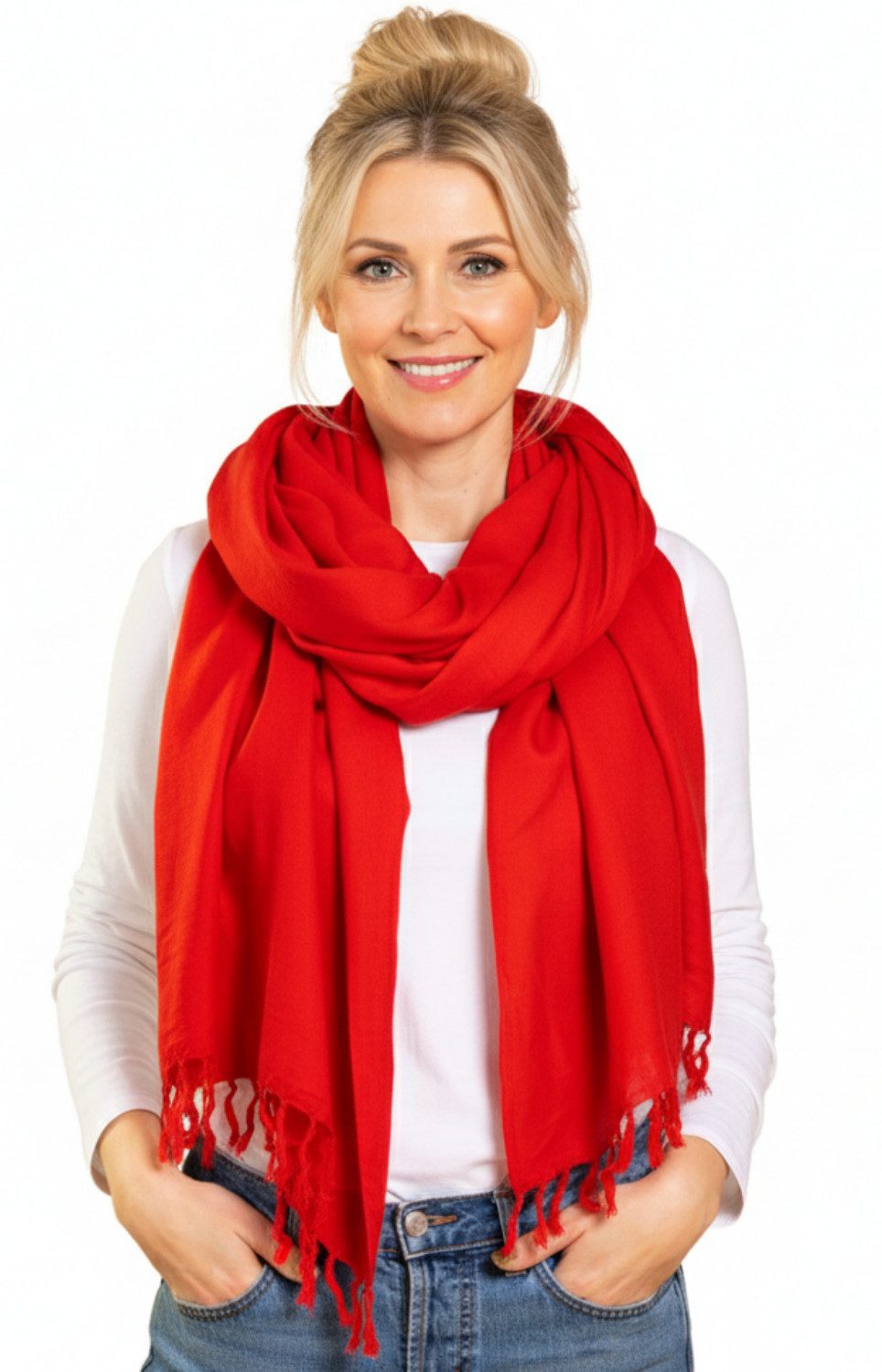 PANASIAM XXL-Schal weicher Schal aus hochwertiger Viskose den man als Schultertuch Stola, Winterschal oder als wunderbar großes Halstuch tragen kann