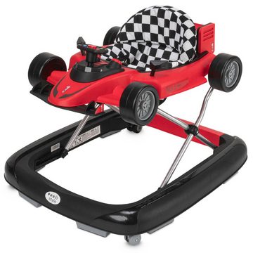 ib style Lauflernhilfe »Little Speedster Babywalker Rot«, Lauflernwagen mit Soundeffekten - Abnehmbarer Laufwagen