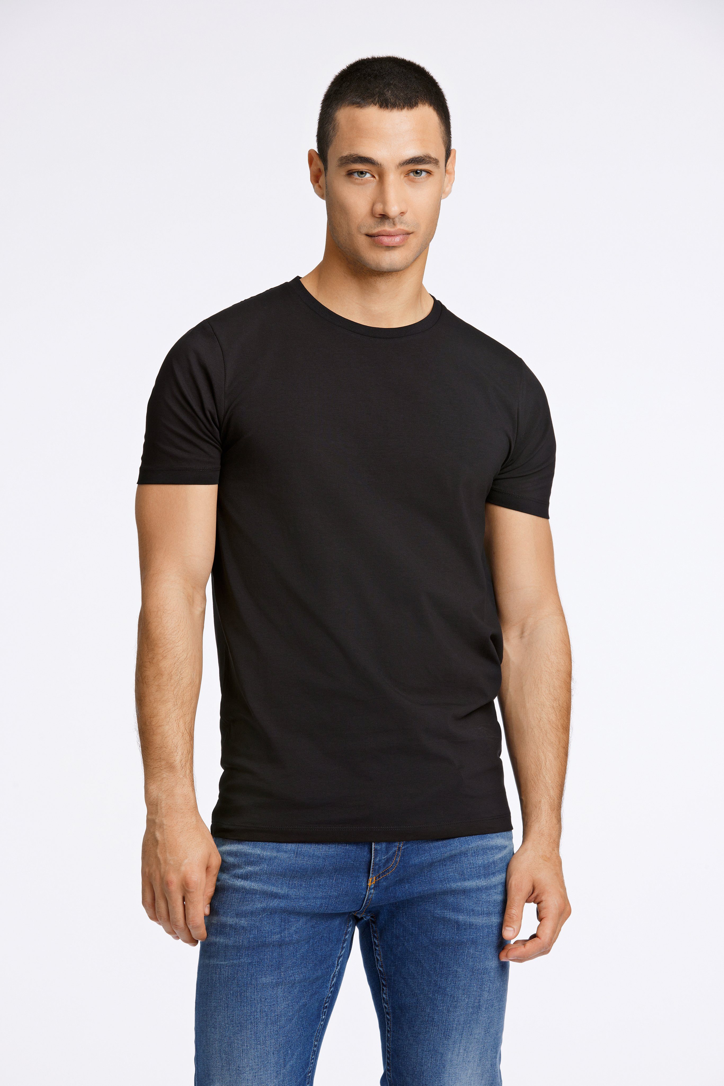 LINDBERGH T-Shirt mir Stretch und Rundhalsausschnitt