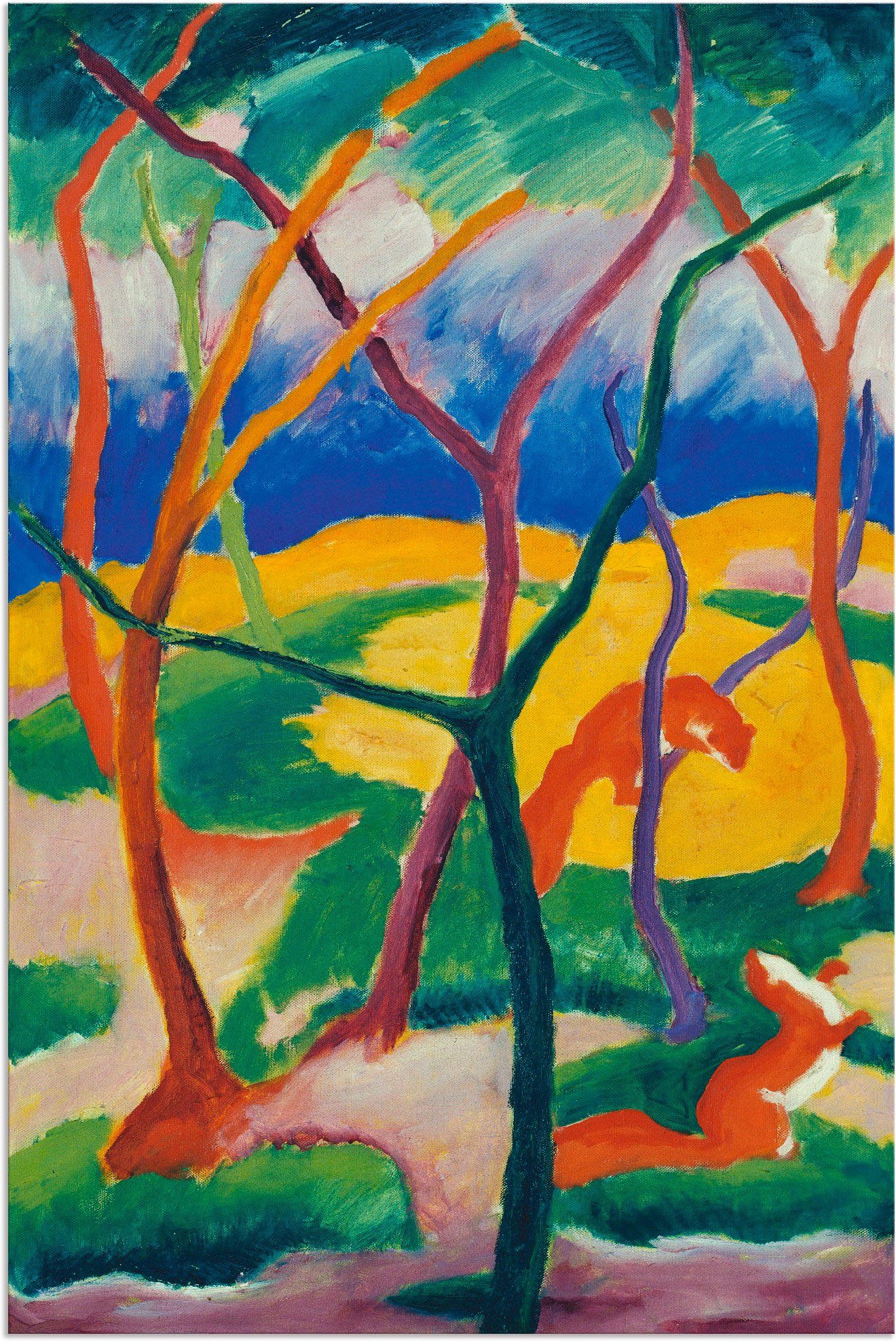Artland Wandbild Größen als Wald 1911, versch. Wiesel. St), Alubild, Leinwandbild, (1 Wandaufkleber Poster in Spielende oder