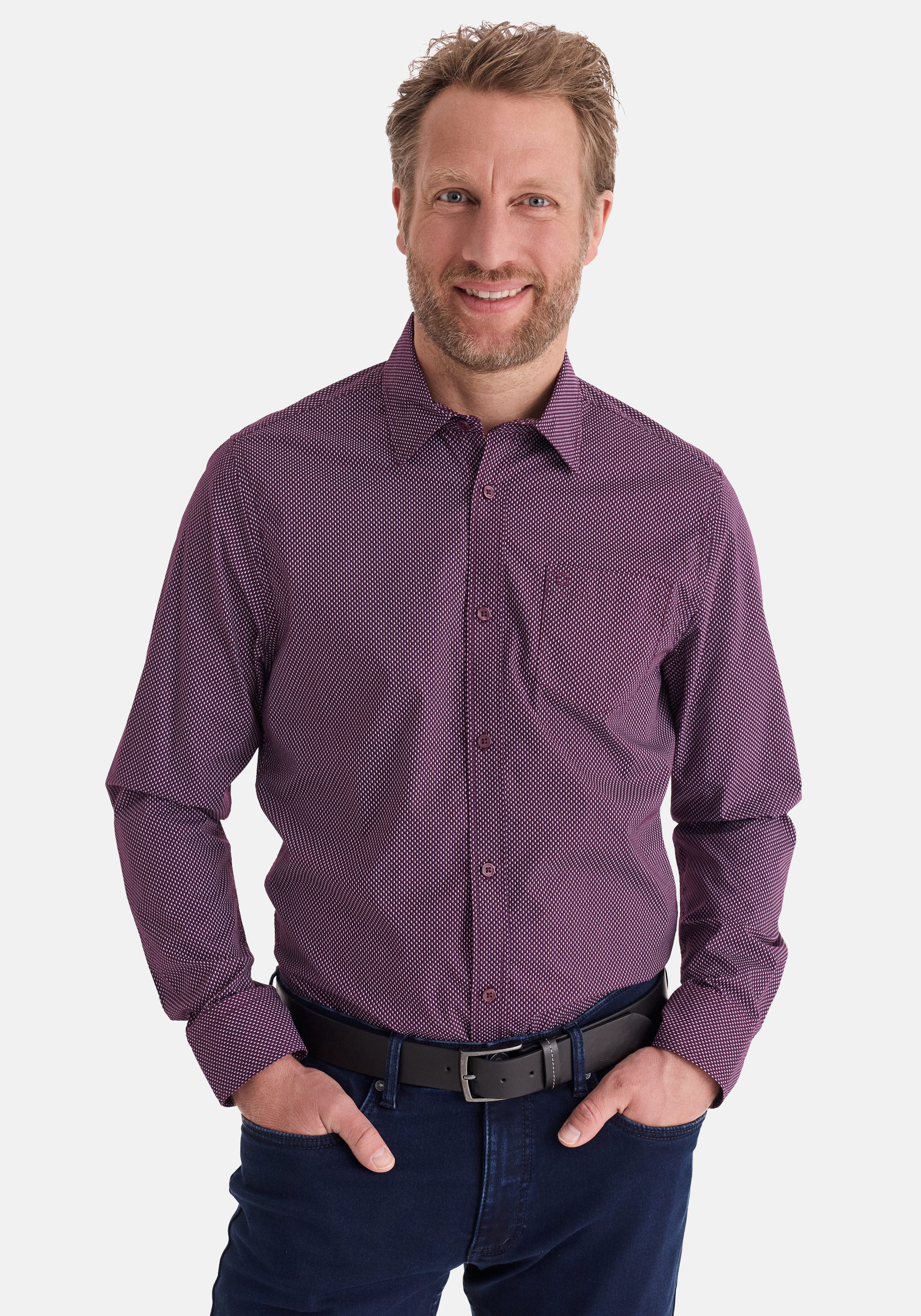 Stooker Men Langarmhemd HUGH Hemd Modern Kent Langarm Hemd Modern Kent Langarm für Herren