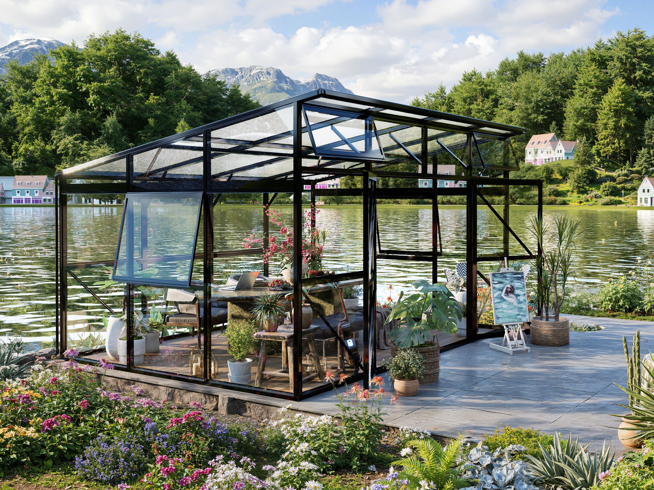 Fjordholz Gartenhaus PultLine 12,42 m²
