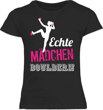 Shirtracer T-Shirt Echte Mädchen bouldern fuchsia/weiß Kinder Sport Kleidung