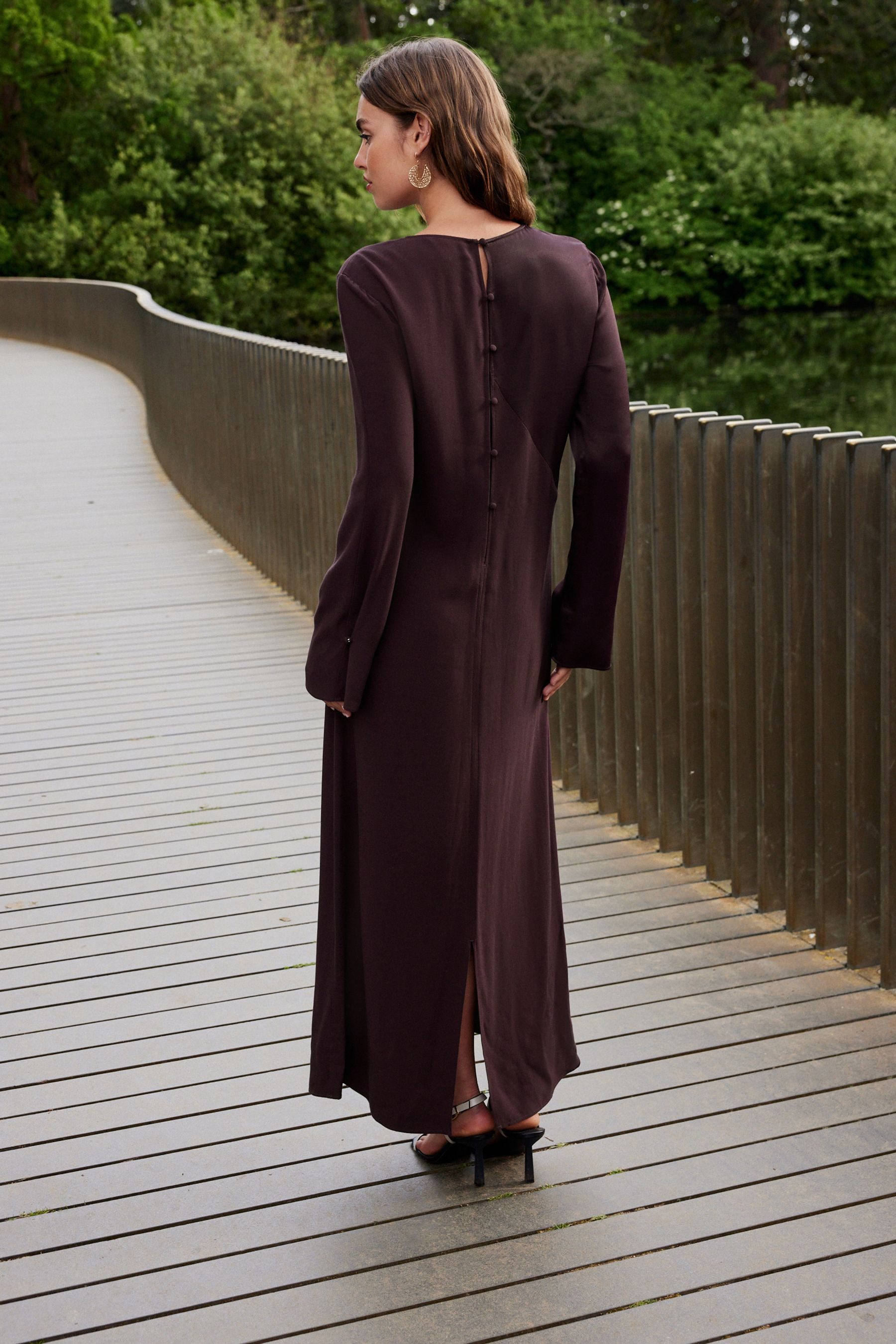 Next Midikleid Langärmeliges, enges Midikleid aus günstig online kaufen