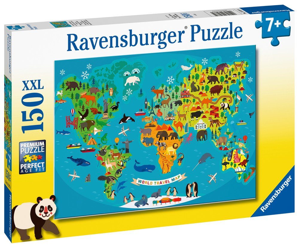Ravensburger Puzzle 150 Teile Ravensburger Kinder Puzzle XXL Tierische Welt günstig online kaufen