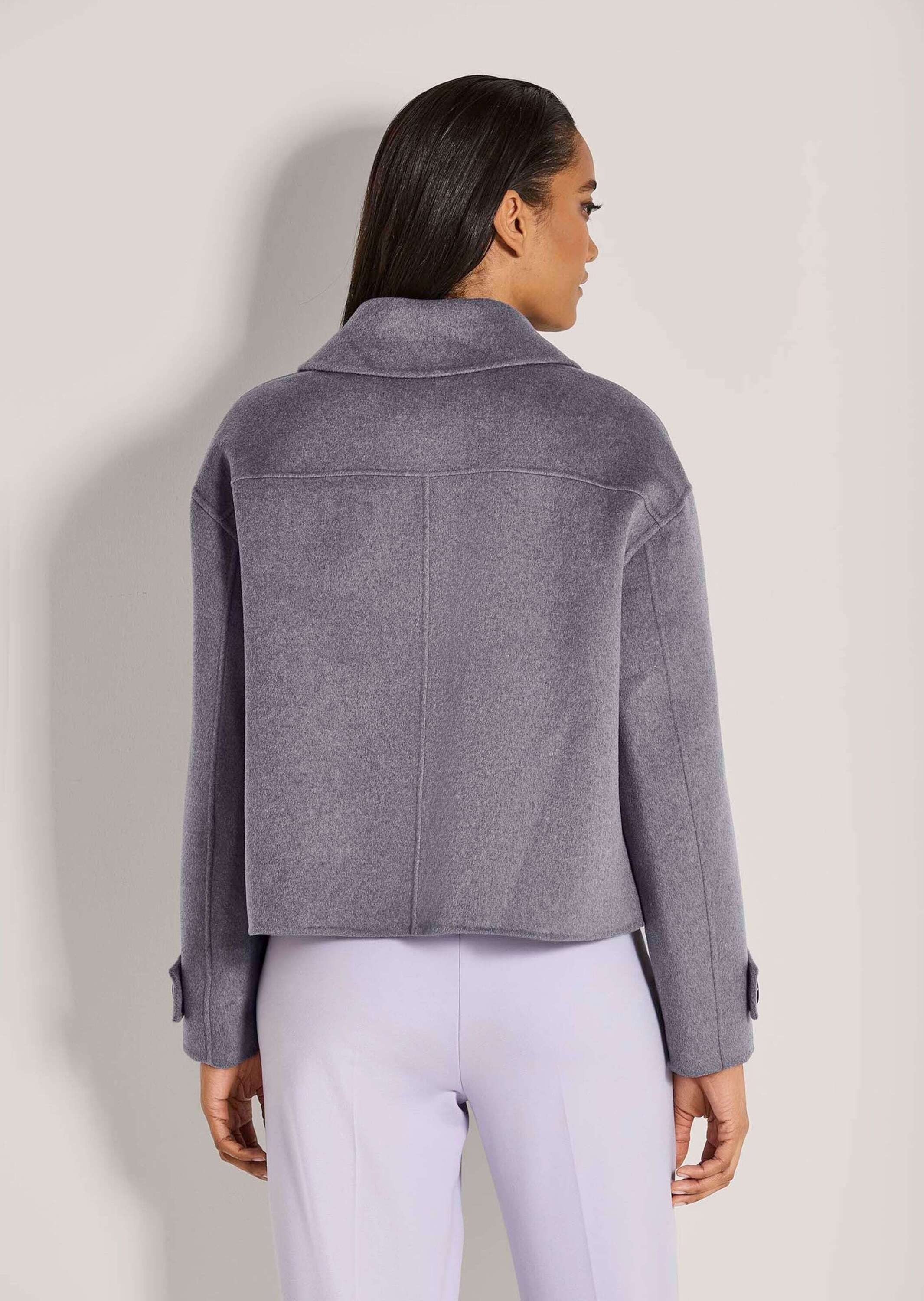 MADELEINE Outdoorjacke Jas. Zuiver wol Reverskragen, Ein-Knopf, Langarm