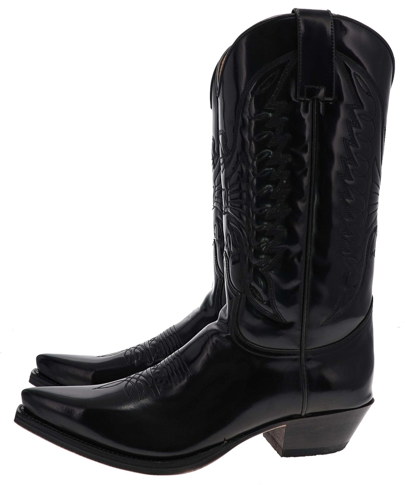 Sendra Boots CUERVO WEST 2073 Schwarz Cowboystiefel Rahmengenähte Unisex Westernstiefel.