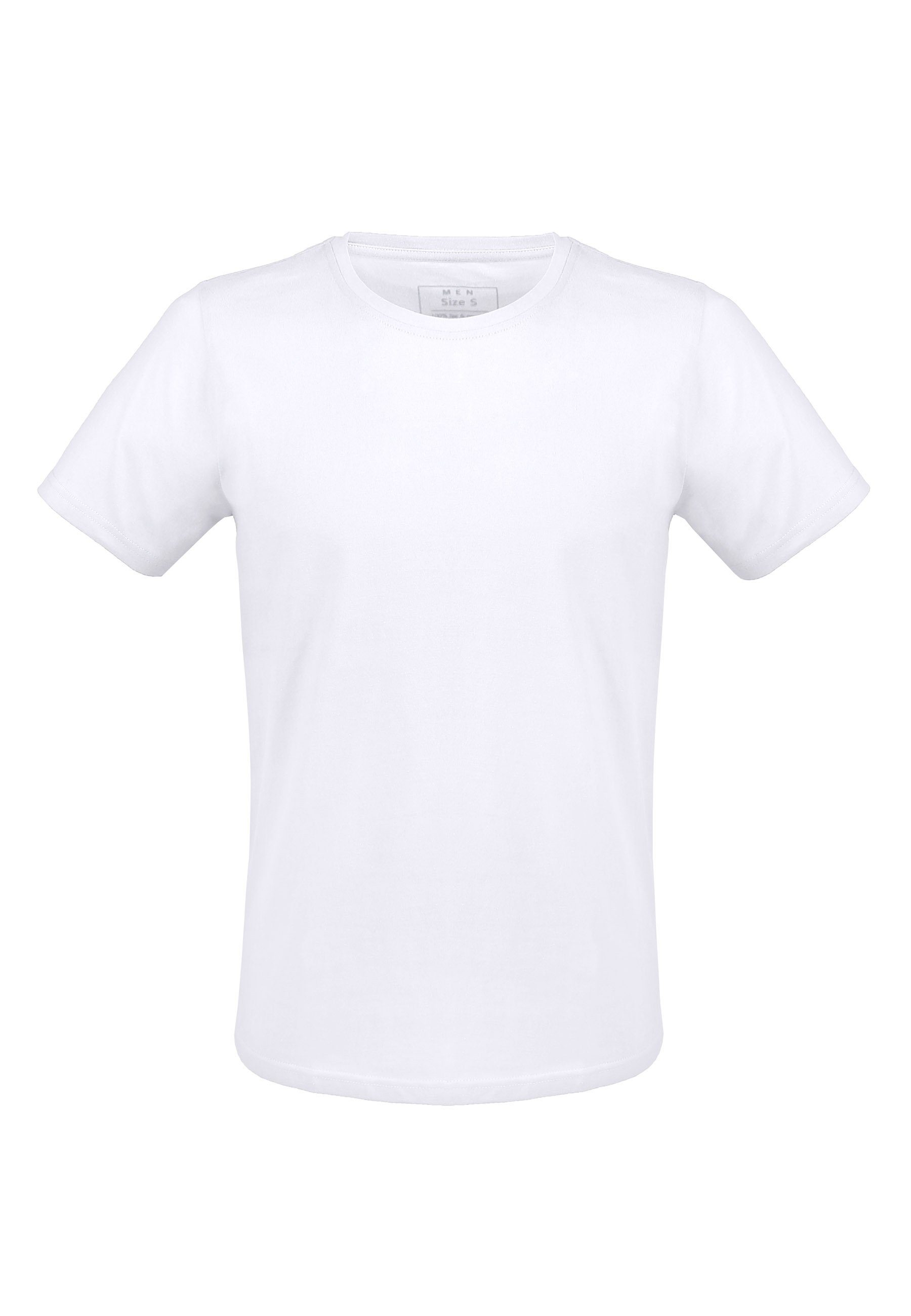 weiß MELA Kurzarmshirt Basic T-Shirt