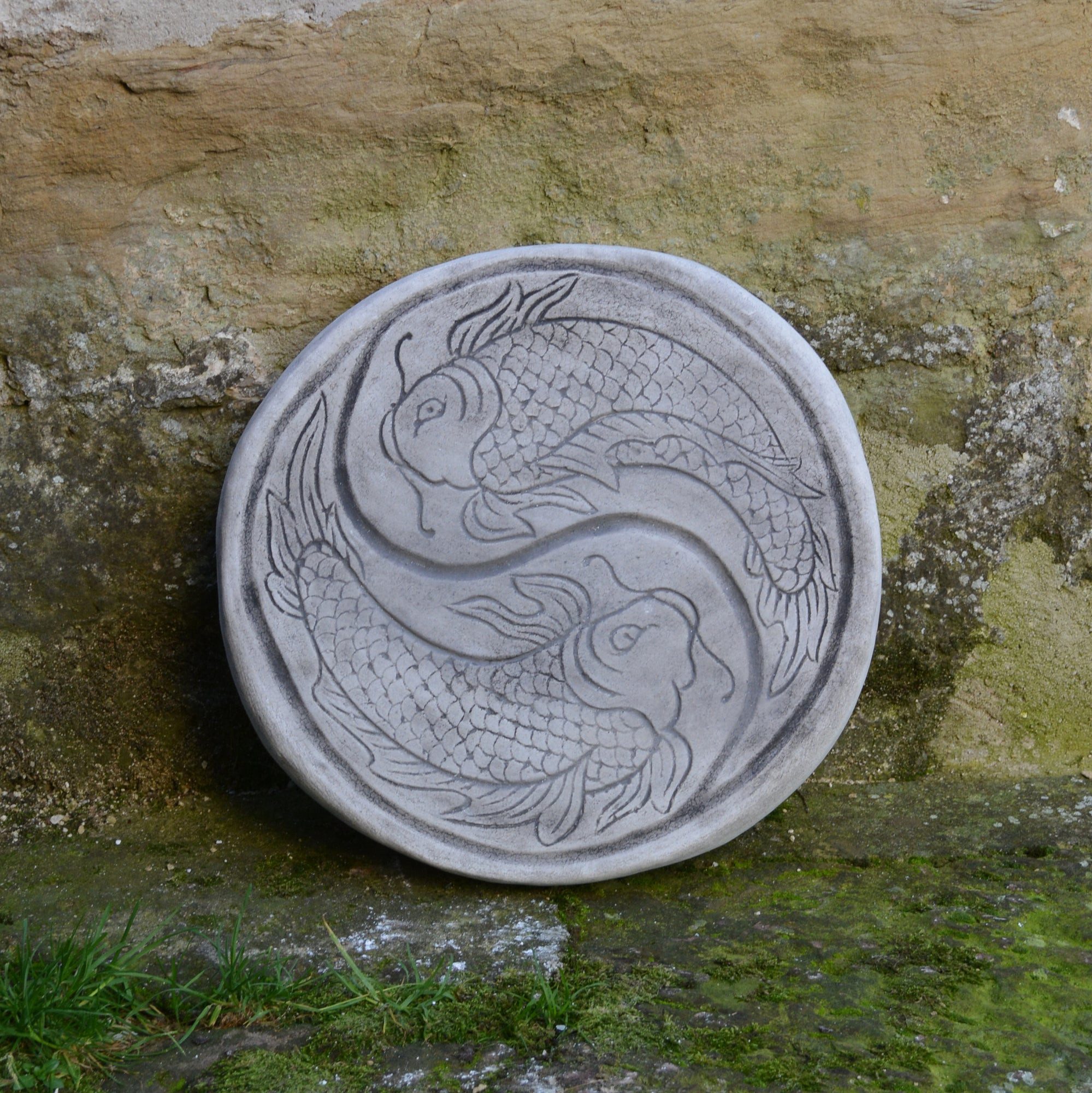gartendekoparadies.de Gartenfigur Trittplatte mit Koi-Motiv, H. günstig online kaufen