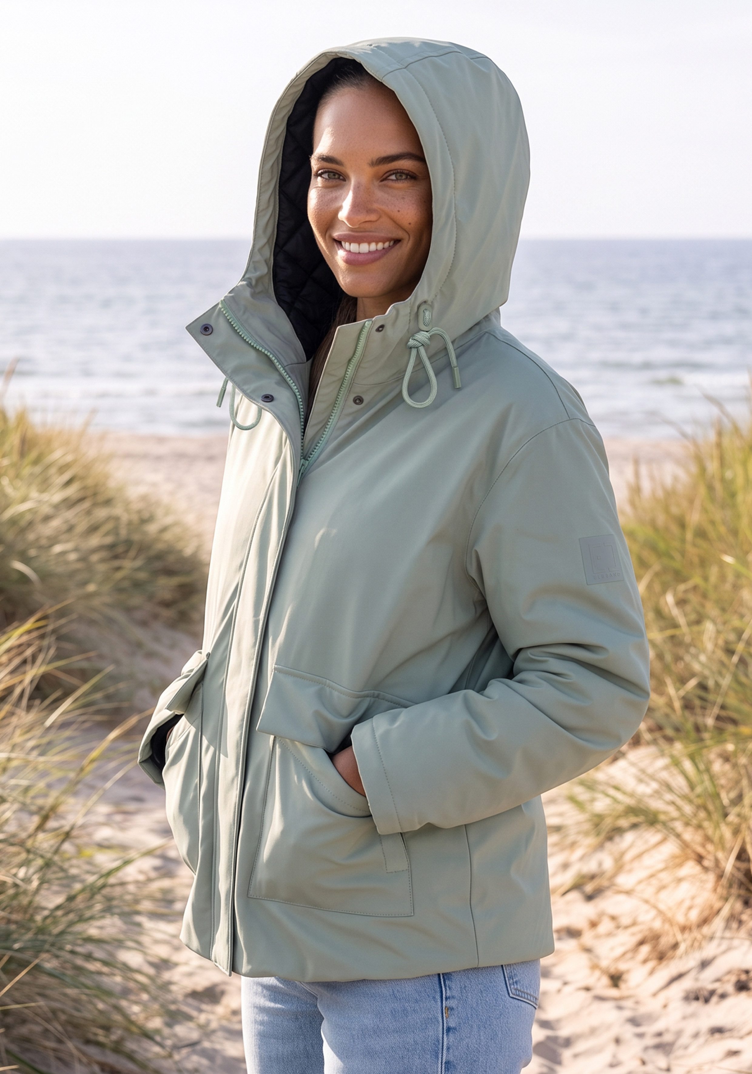 Elbsand Parka mit großem Logodruck auf der Rückseite – Bild 3 von 5