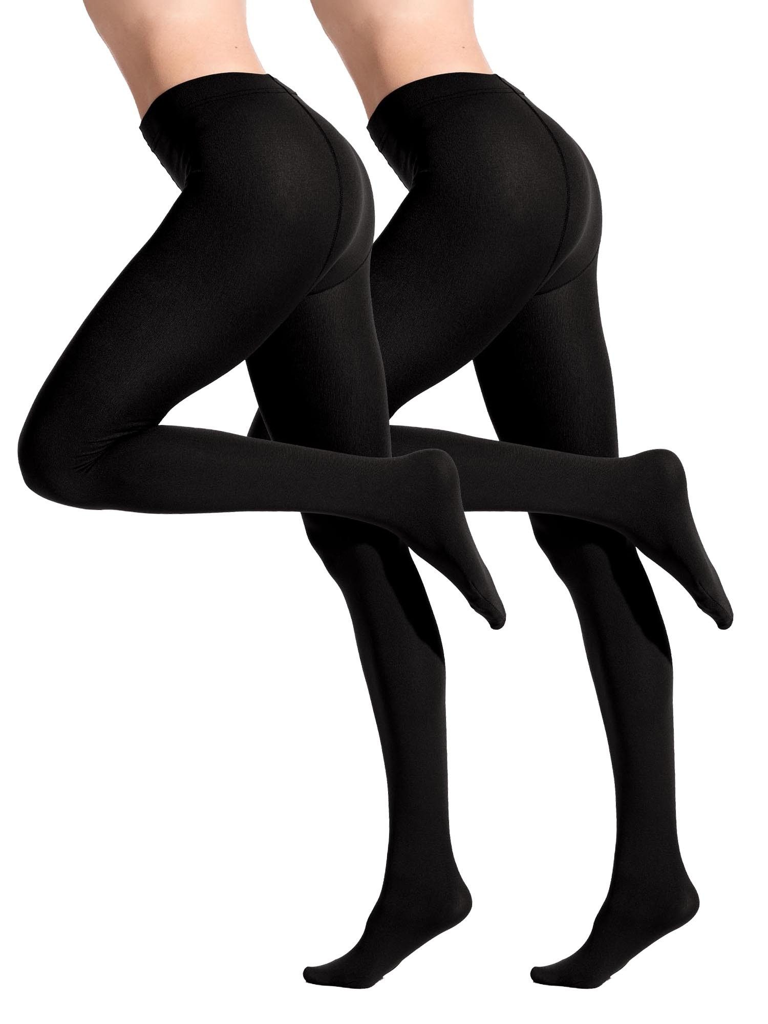 Yenita® Thermostrumpfhose Strumpfhose gefüttert Thermal (2 St) mit wärmenden Innenfleece