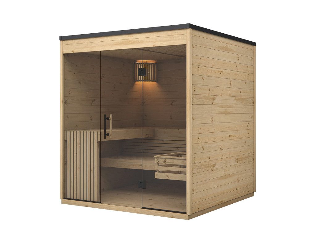 Swedheat Saunahaus Gartensauna Lilly naturbelassen 28 mm
