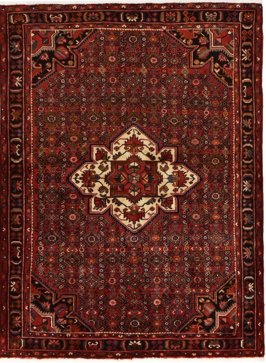 Orientteppich Hosseinabad 156x213 / Perserteppich, Trading, Handgeknüpfter Nain Höhe: 12 mm rechteckig, Orientteppich