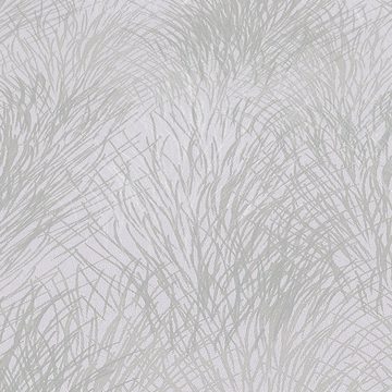 Erismann Vliestapete Floral Schilf Struktur Grau Silber Metallic 10380-10 Collage Erismann