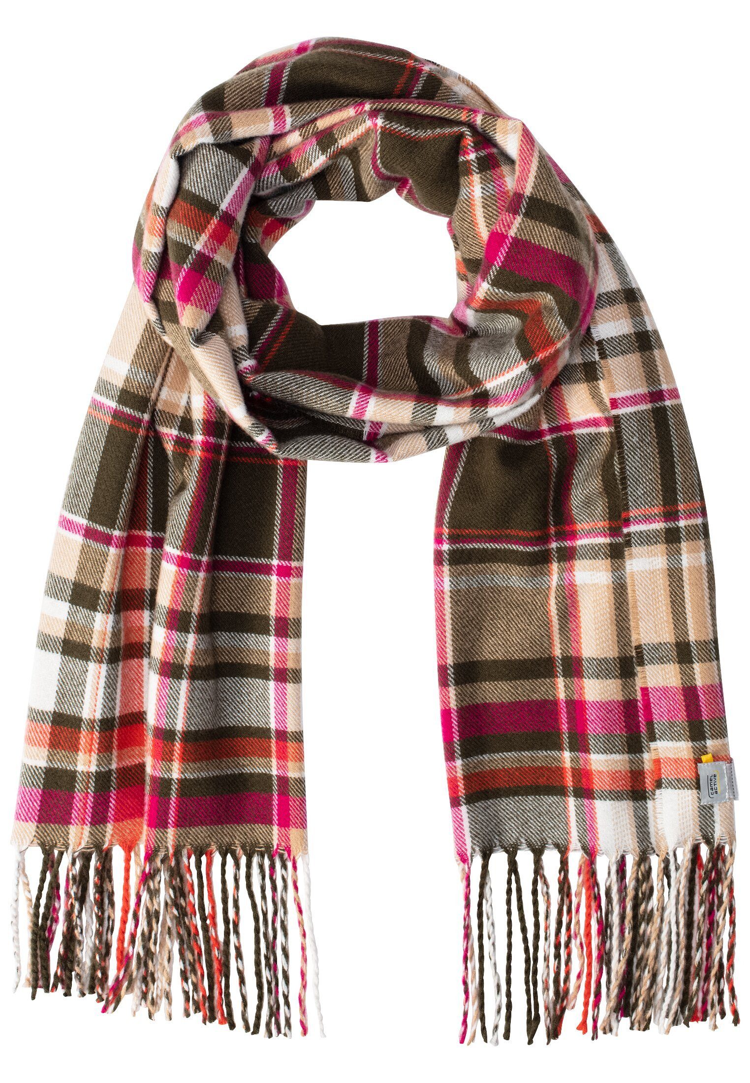 camel active Schal Softer Webschal mit kariertem Muster günstig online kaufen