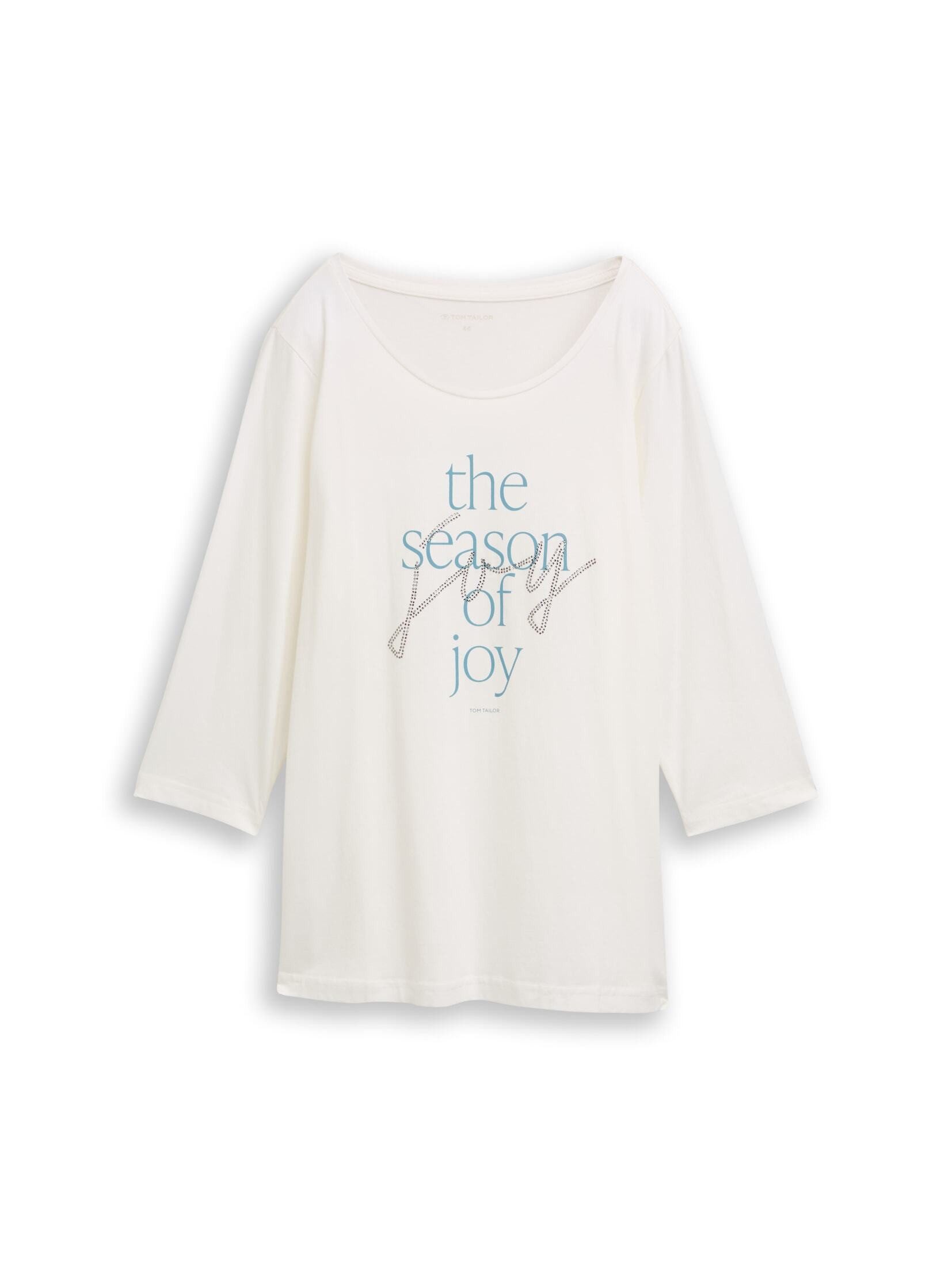 TOM TAILOR PLUS 3/4-Arm-Shirt T-Shirt Plus Size - Langarmshirt mit Print günstig online kaufen