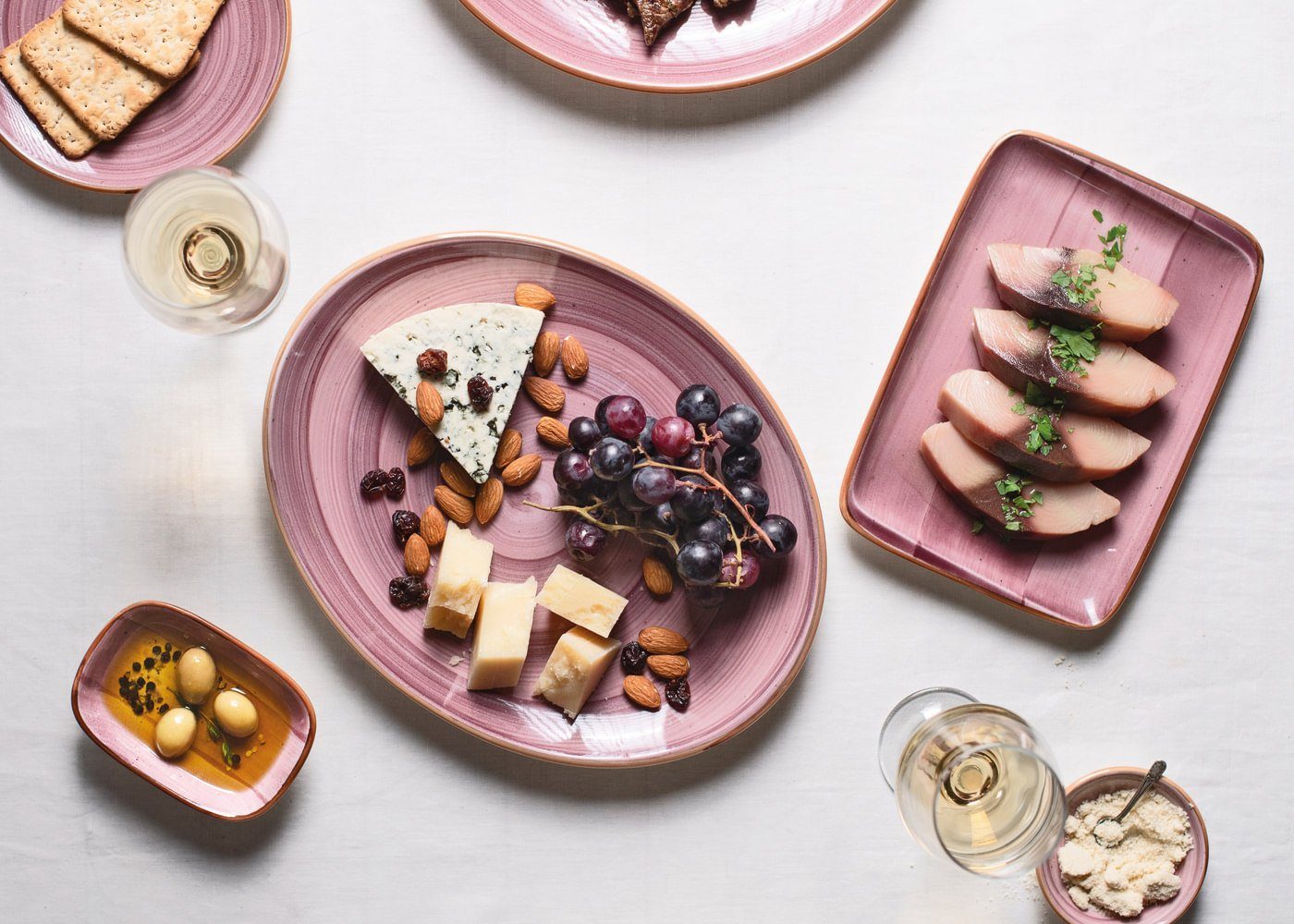 Bonna Frühstücksteller Aura Blackberry Gourmet 25cm 3cm Lila Speiseteller, (6 St), ABBGRM25DZ