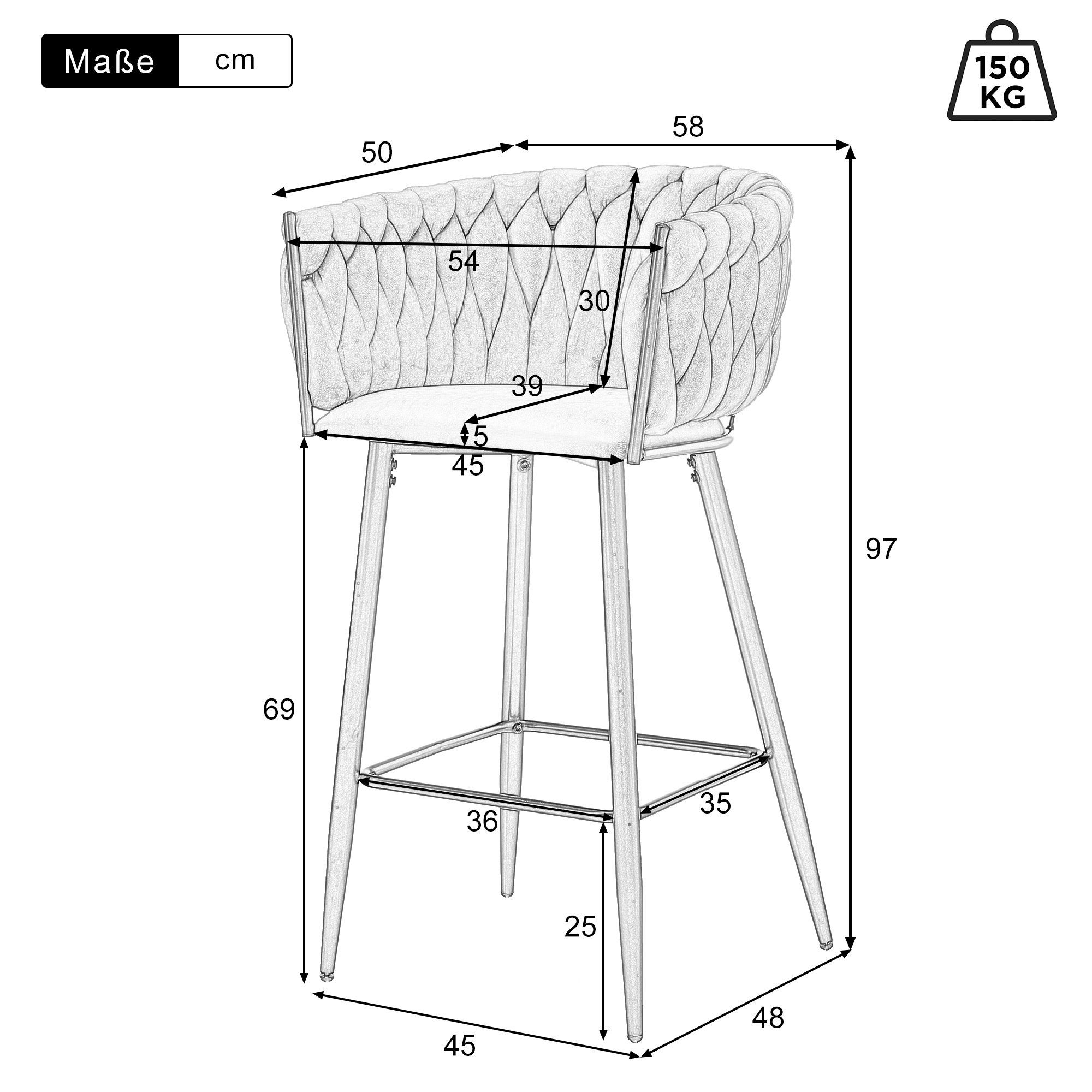 Flieks Barhocker (Set, 2 St), 2er günstig online kaufen