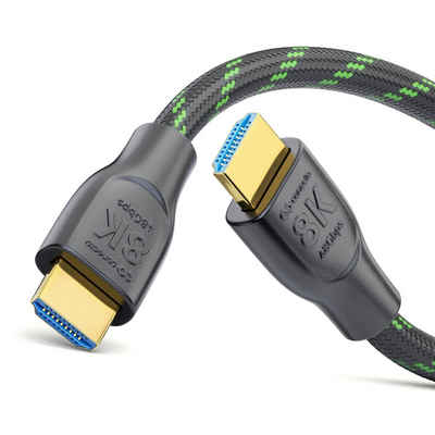 conecto conecto Premium Zertifiziertes 8K Ultra High Speed HDMI Kabel mit HDMI-Kabel, (200 cm)