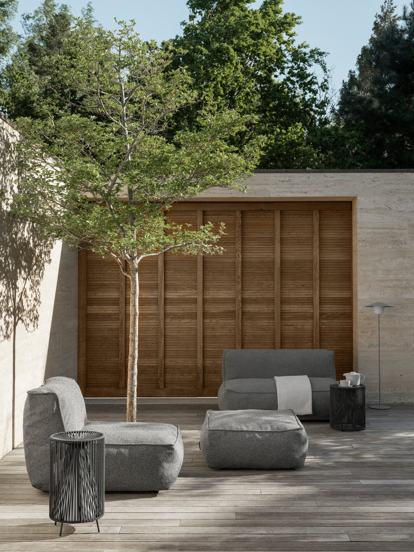 blomus Sitzhocker -GROW- Hocker, Fußhocker, Loungemöbel: Outdoor (1 St., Kombinierbar), Bequem, Hochwertiges Material, Wasserabweisend