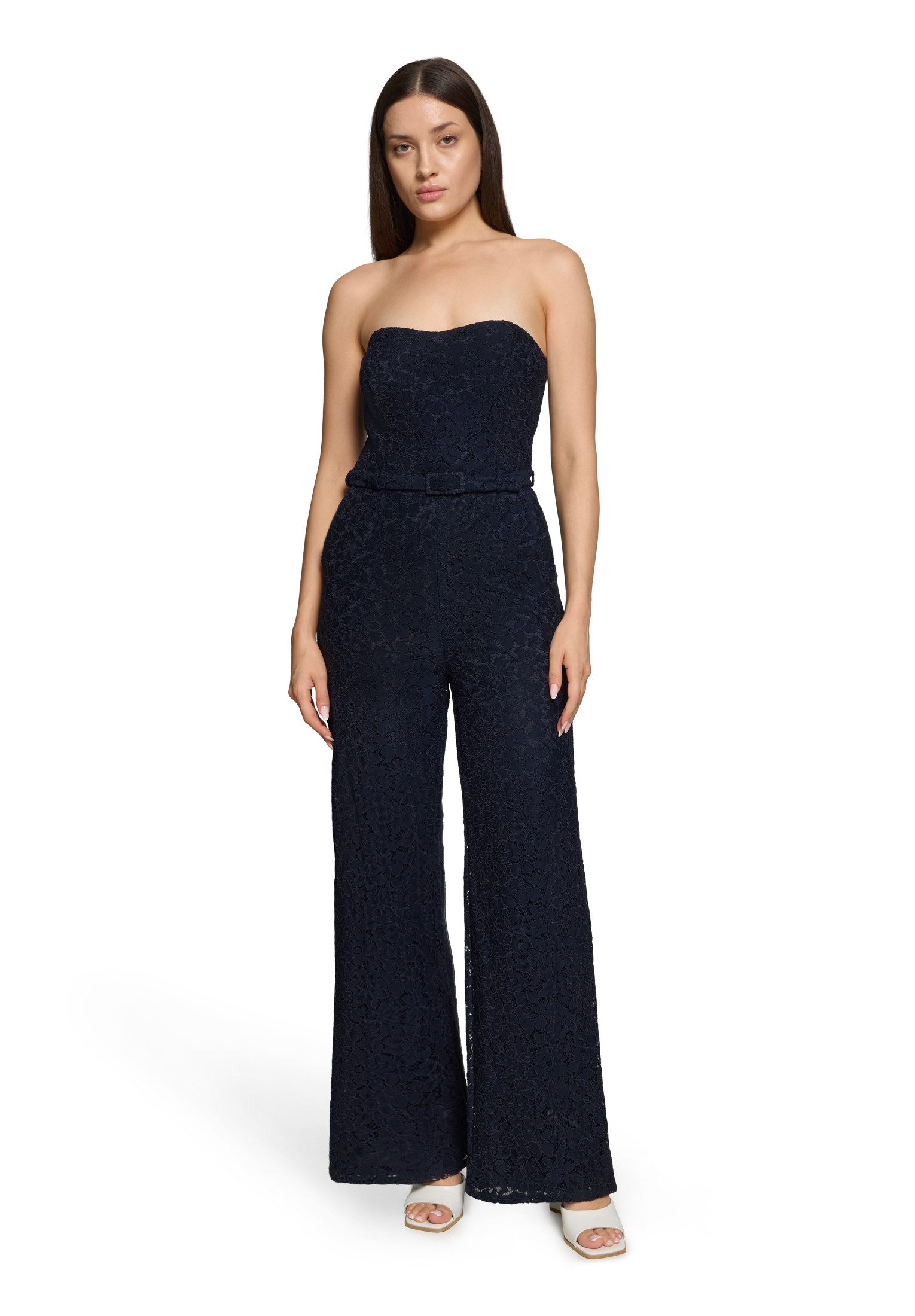 Vera Mont Overall Damen Jumpsuit mit Spitze (1-tlg) Gürtel günstig online kaufen
