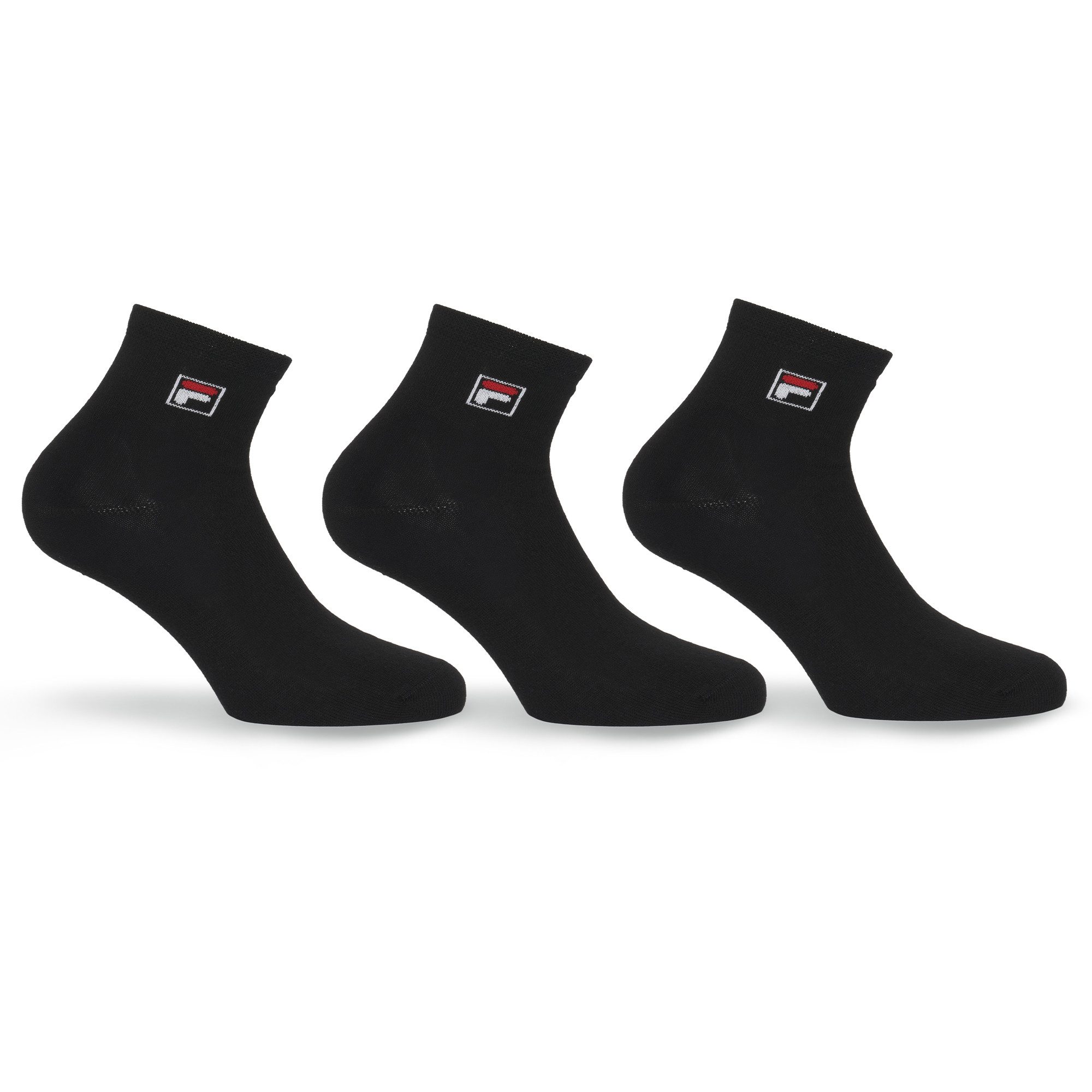 Fila Kurzsocken UNISEX QUARTER PLAIN SOCKS (3-Paar) mit eingestrickem Logo