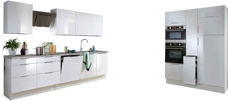 OPTIFIT Küchenzeile Tara, ohne E-Geräte, mit Vollauszug und Soft-Close-Funktion, Breite 430 cm