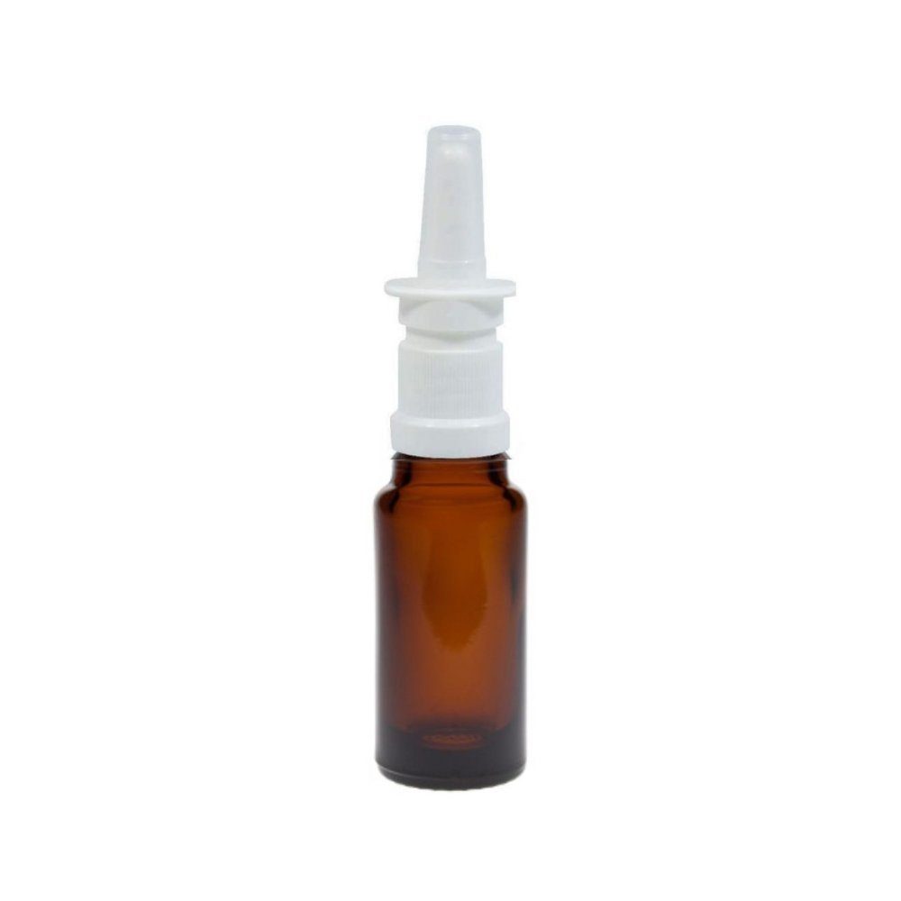 mikken Reisebehälter Nasensprayflasche 10 ml, 20 ml, 30 ml braun Sprühflasche, UV-Schutz, Vaporisierer, Nasenaufsatz