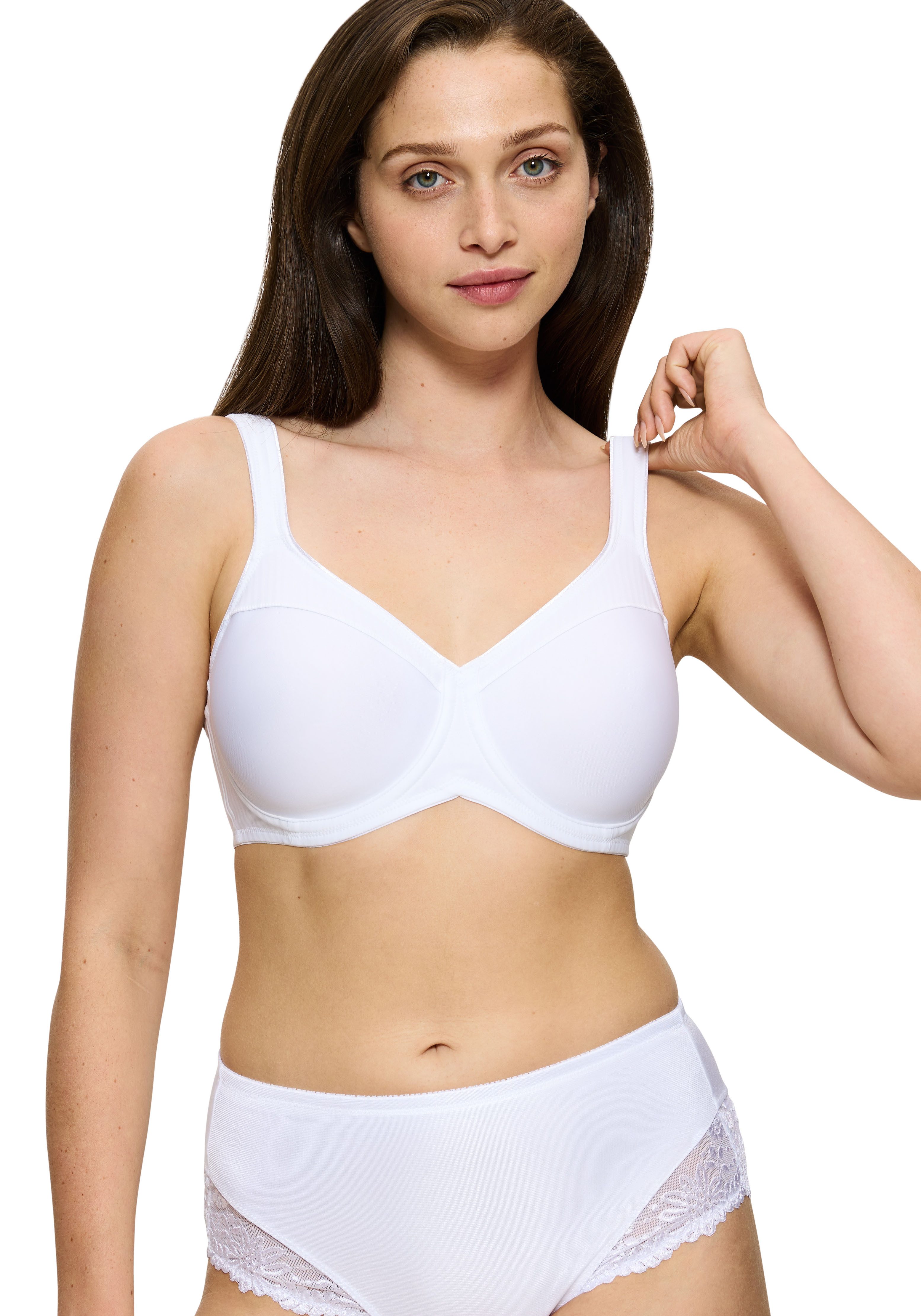 Triumph Minimizer-BH Modern Soft+Cotton verkleinert die Brust optisch um eine Размеры чашка