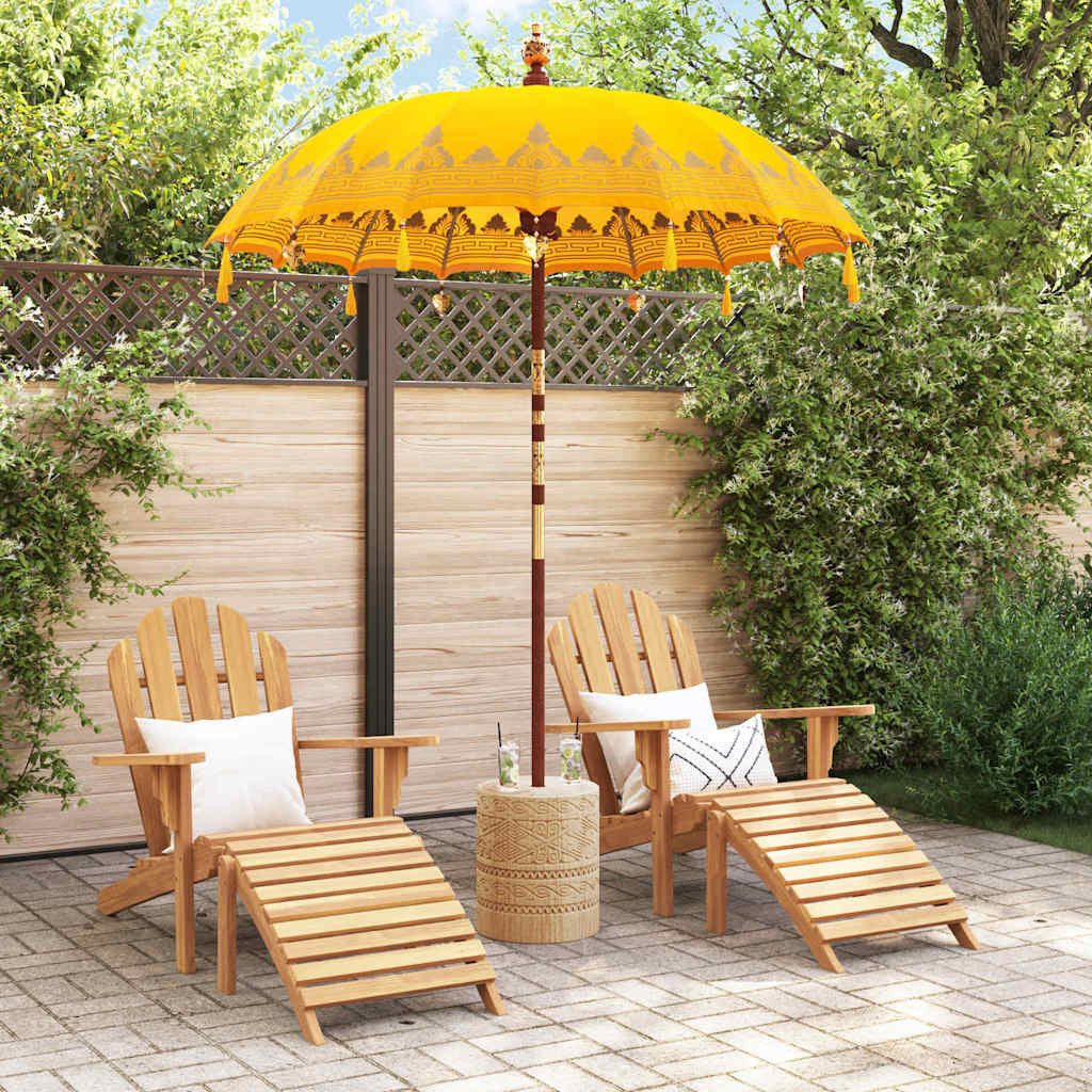 vidaXL Sonnenschirm Balinesischer Sonnenschirm Gelb (180-190) günstig online kaufen
