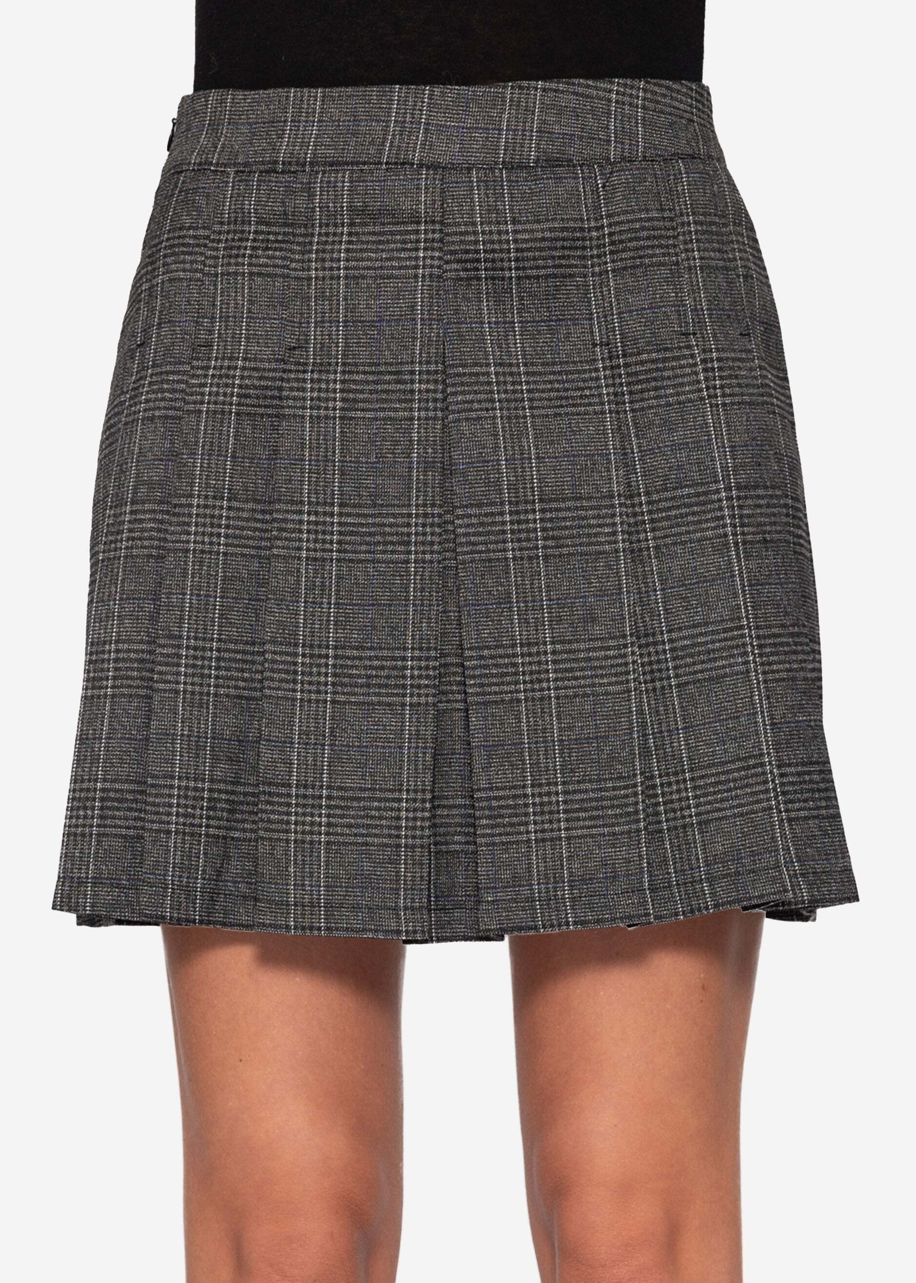 SASSYCLASSY Minirock Mini Rock mit Falten für Damen Moderner Rock mit strukturierter Silhouette und seitlichem Verschluss