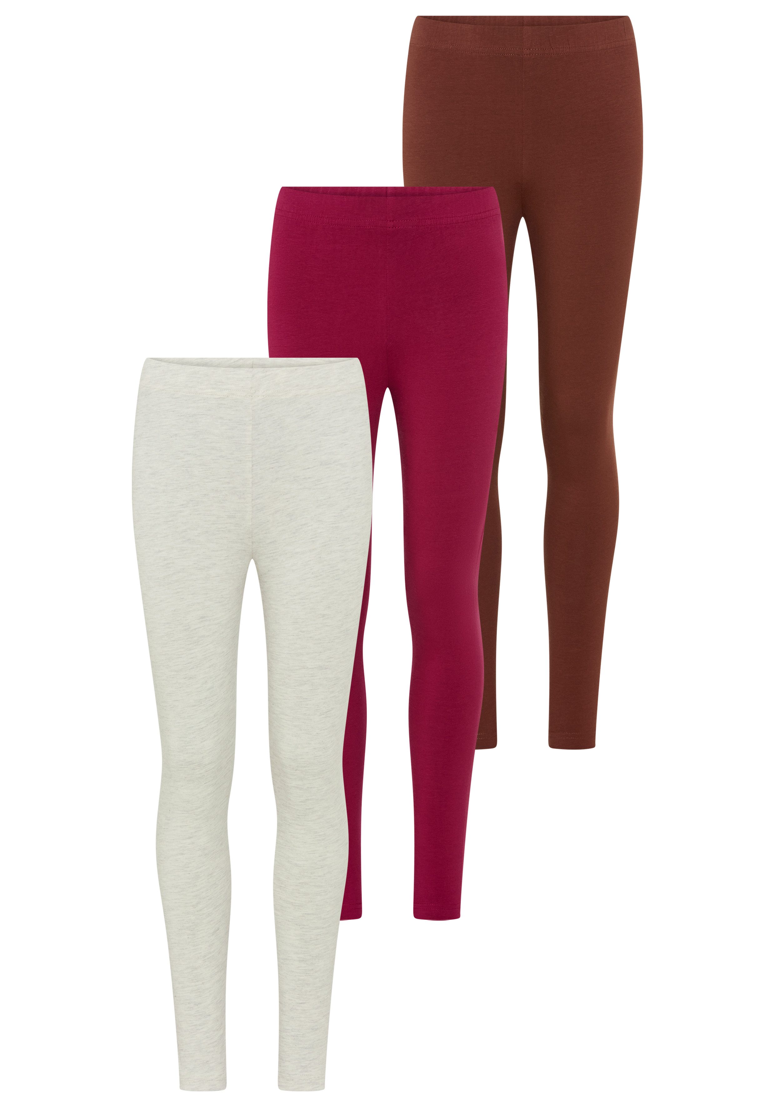 H.I.S Leggings 3er Pack H.I.S Leggings in modischen Farben, Must-Have Basic 3 Basic Leggings im Pack, extra-eng geschnittene Form