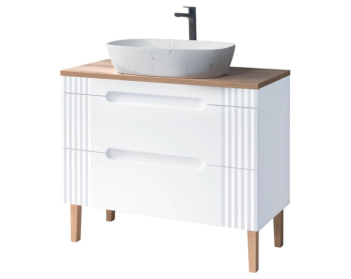 einfachgutemoebel Waschtisch-Set Badezimmer Stand-Waschplatz Frasciati 100c günstig online kaufen