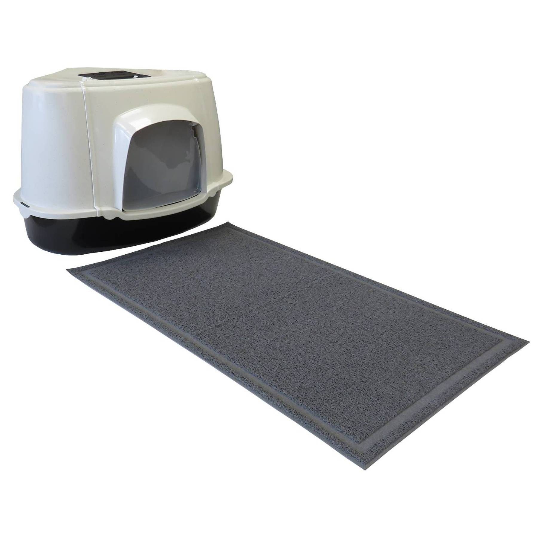 Katzentoilette Sparpack XXL Katzentoilette ORLANDO CORNER inkl. XXL Streumatte