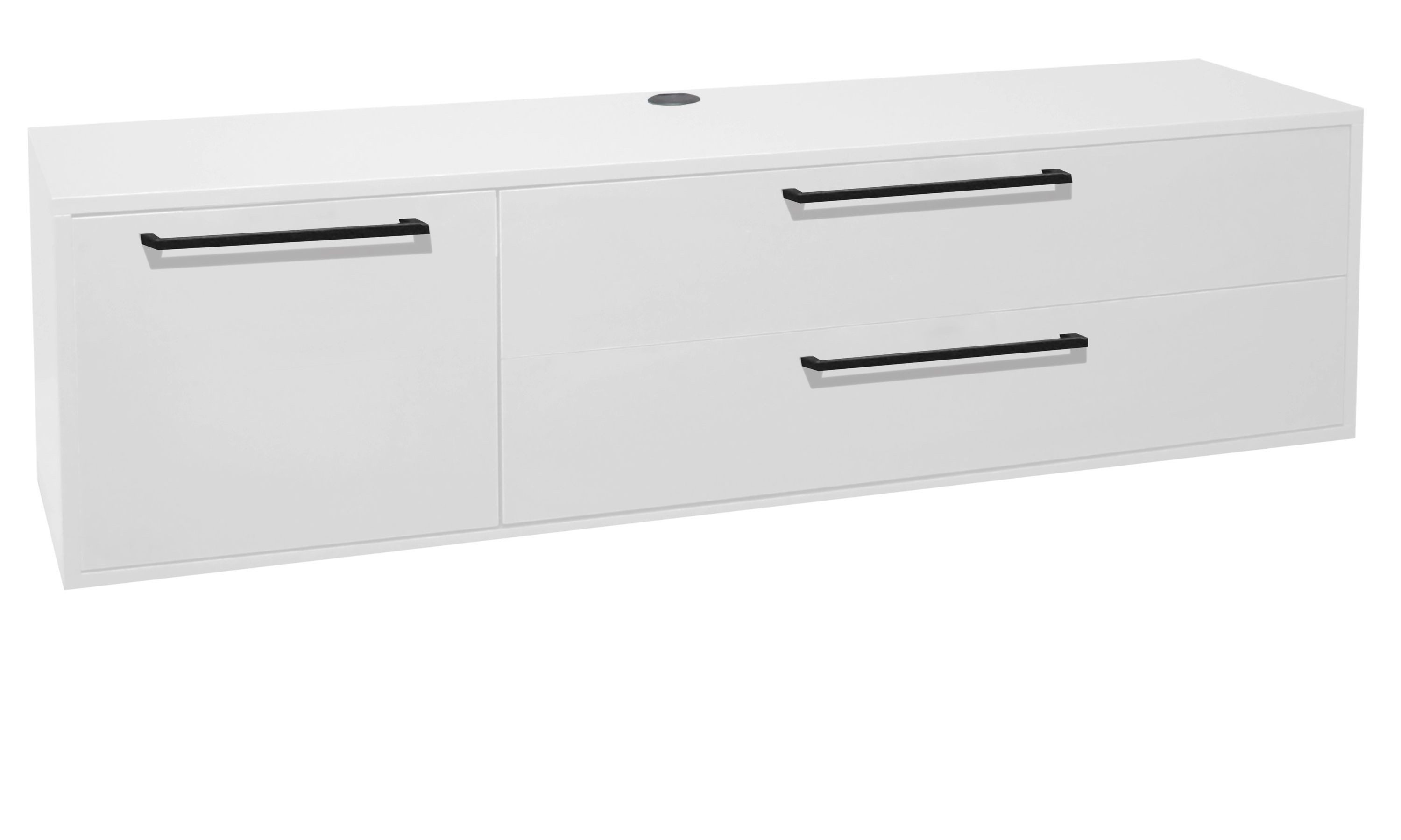 FURNARO Lowboard, in weiß matt lack NB B/H/T: 168x47x45 cm