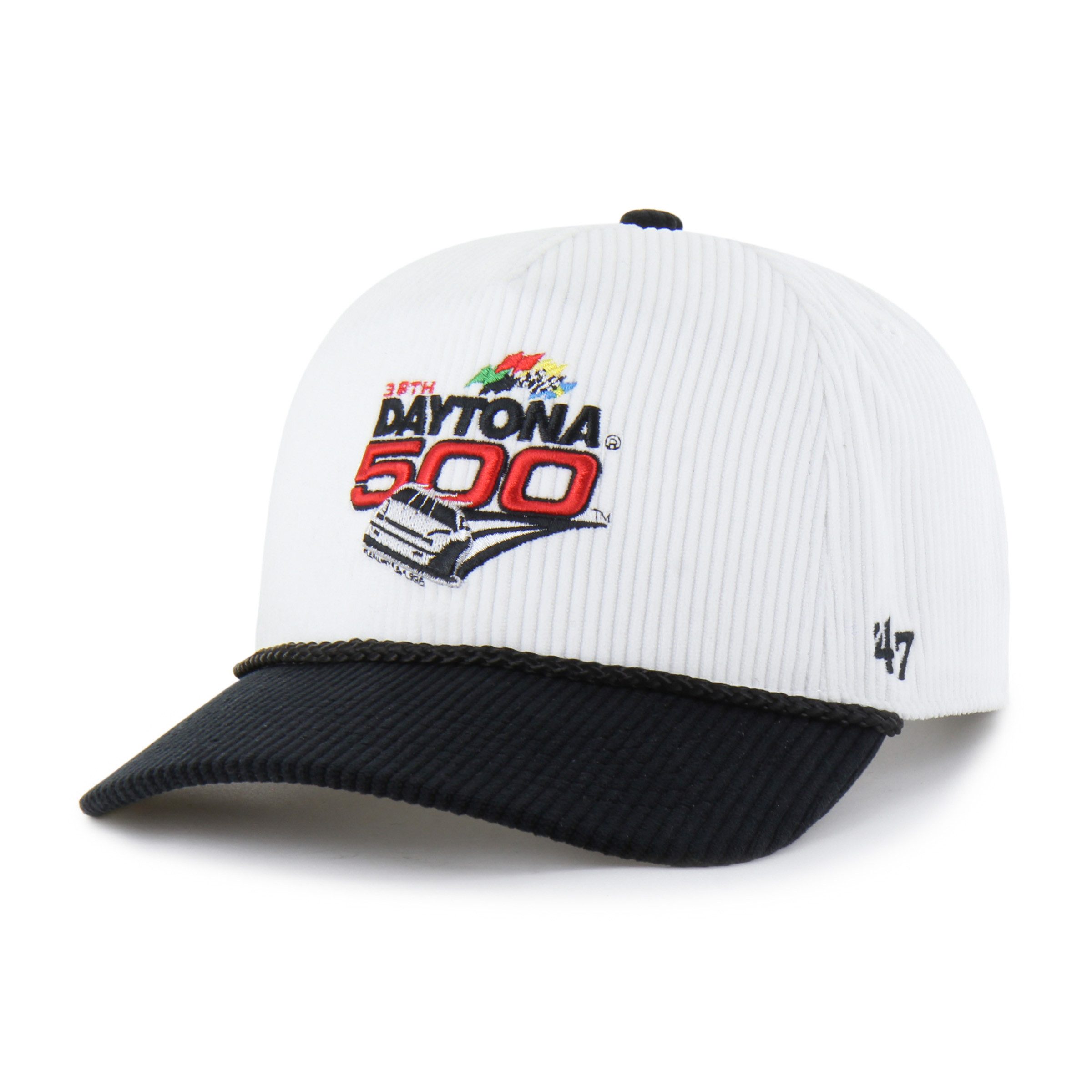 '47 Brand Snapback Cap '47 Brand Cap NASCAR CORD TT '47 HITCH Daytona 500 White (Basecap, Snapback Cap, Basecap) Kordel zwischen Schirm und Krone