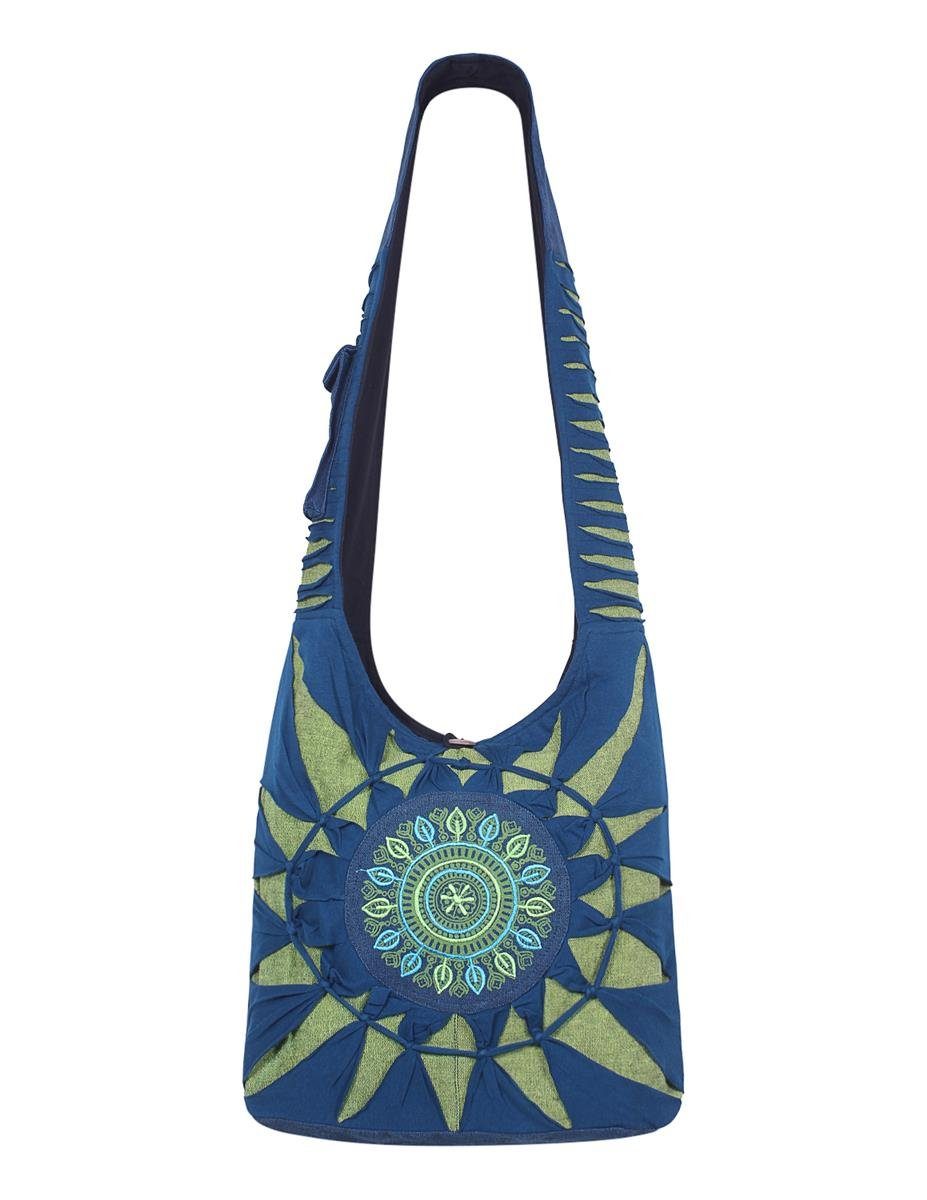 Vishes Shopper Umhängetasche Beuteltasche Yogi Baumwolle Mandala, Hippie, Ethno, Festival Tasche