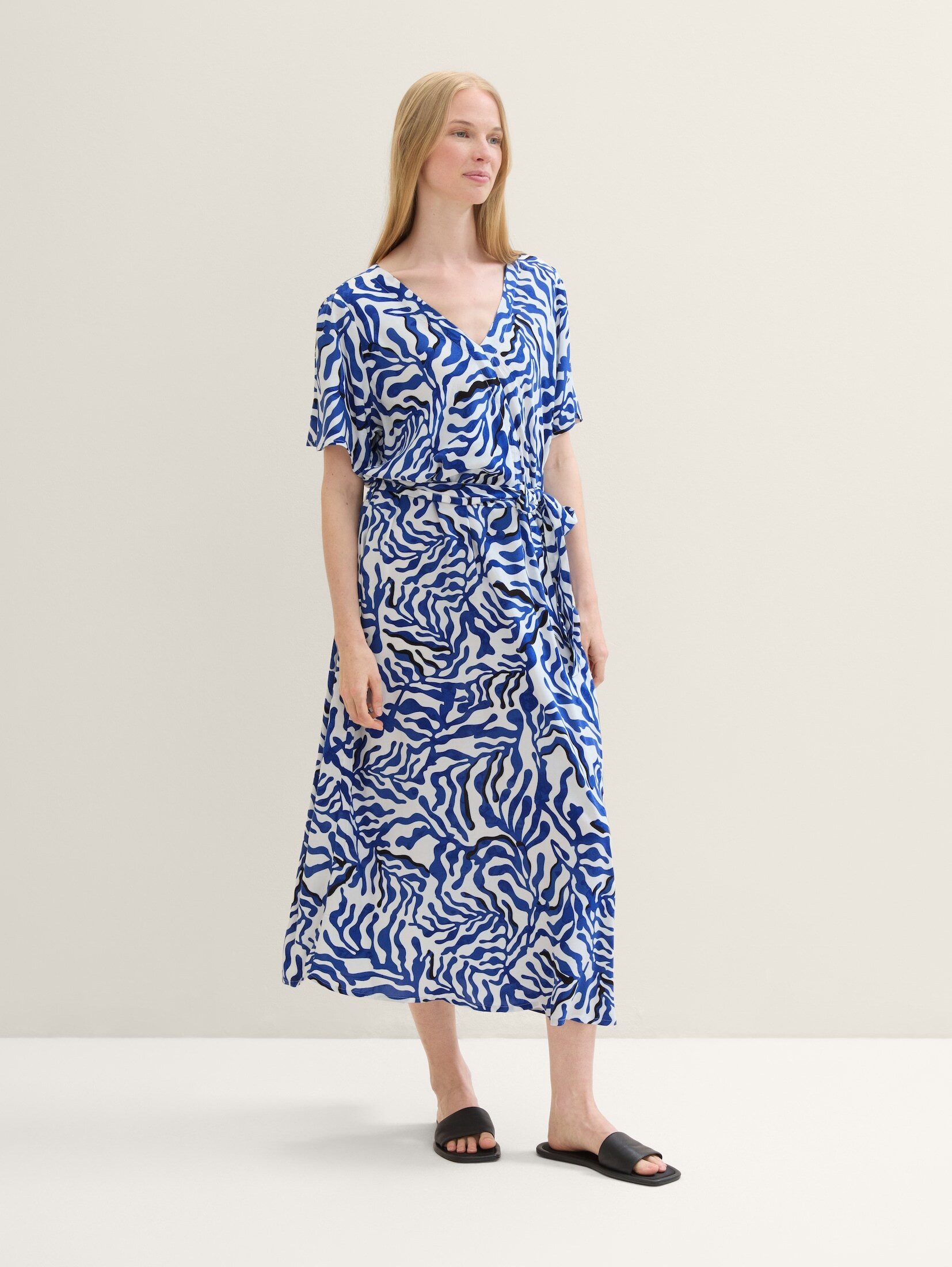 TOM TAILOR Sommerkleid Gemustertes Midikleid in günstig online kaufen