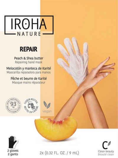 IROHA NATURE Handmaske IrohaNature Handschuhe Pfirsich - Repair, 1-tlg.