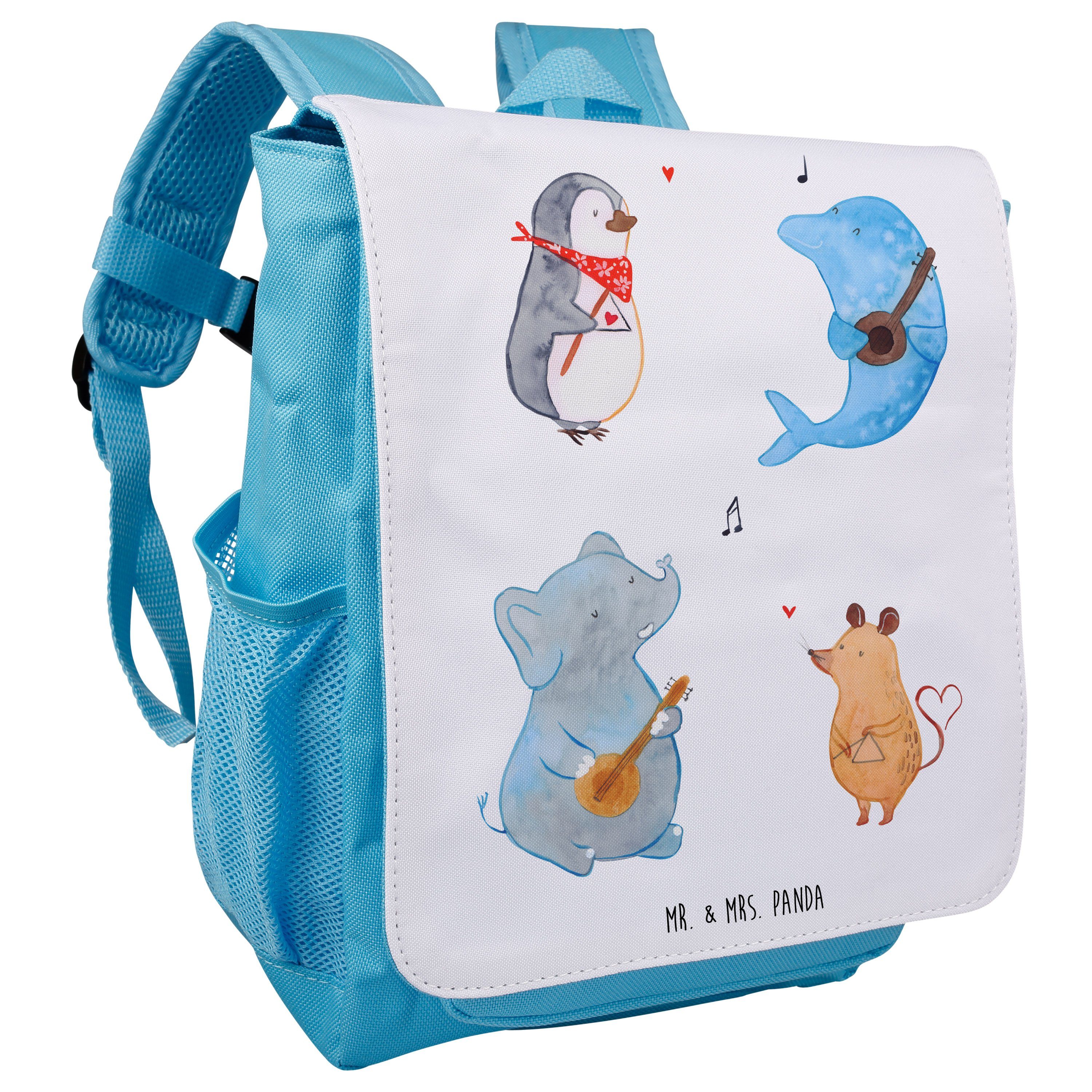 Rucks Jungen Weiß Band - Rucksack, Geschenk, Mrs. Mr. & Panda - Kinder Kinderrucksack Big Gute Laune,