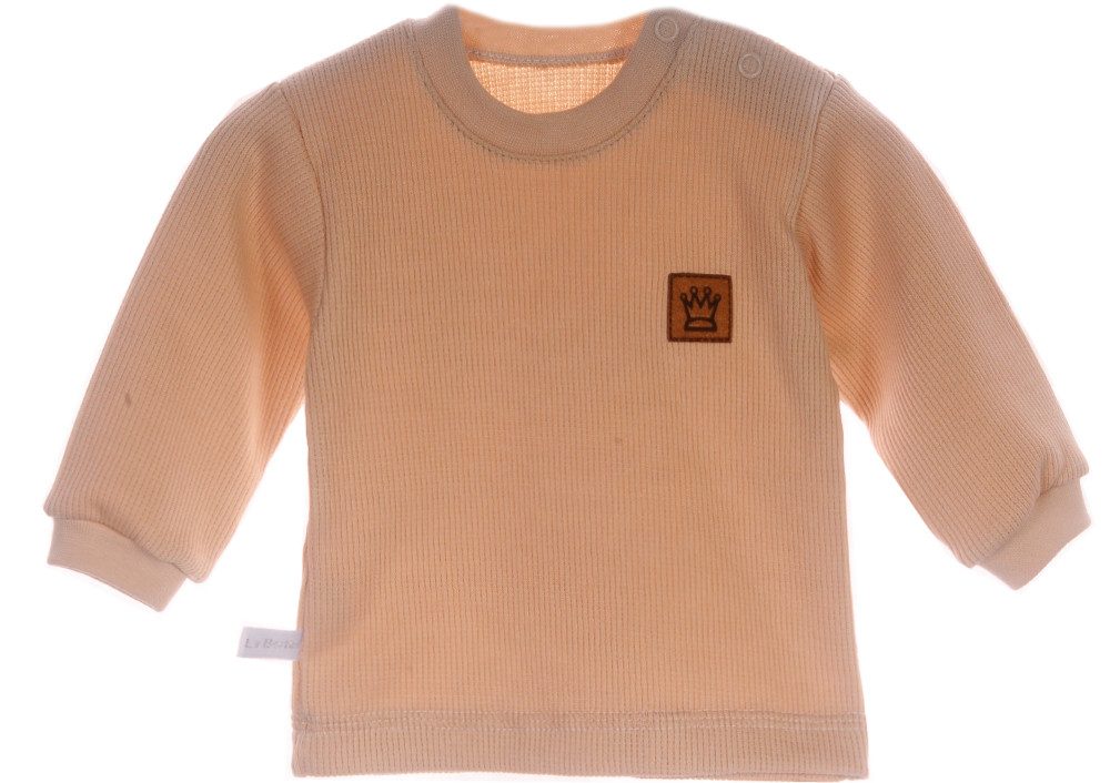 Langarmshirt Baby Shirt Swetshirt in Beige