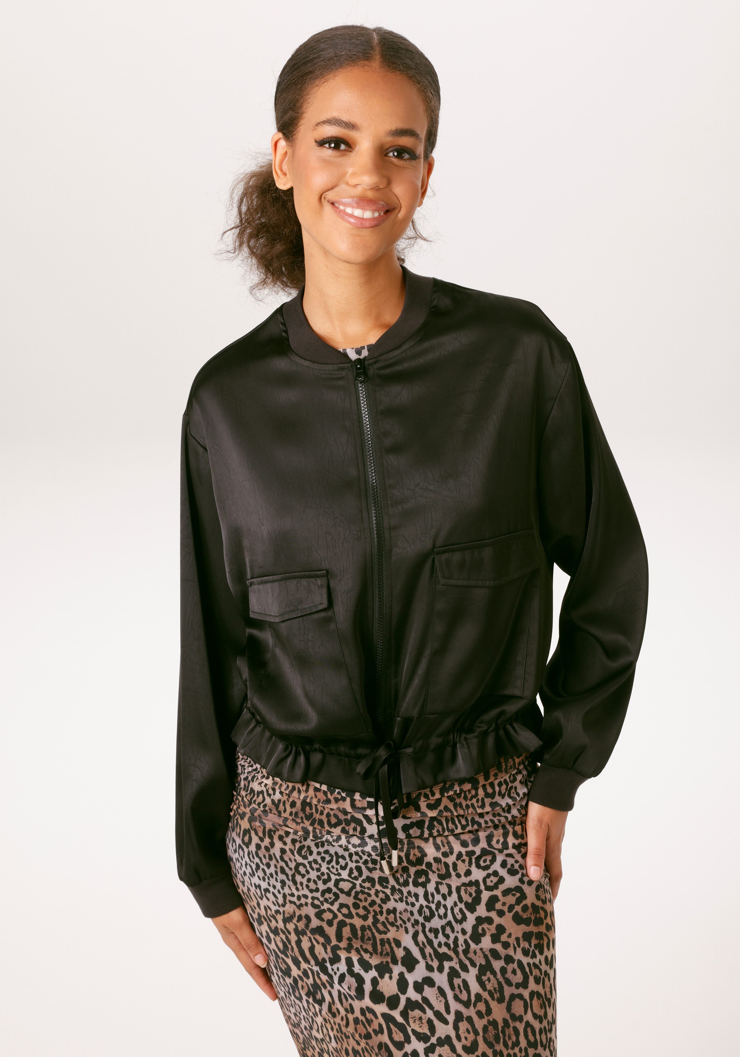 Aniston CASUAL Blouson mit Tunnelzug im Saum