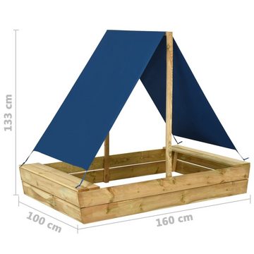vidaXL Sandkasten Sandkasten mit Dach 160x100x133 cm Imprägniertes Kiefernholz