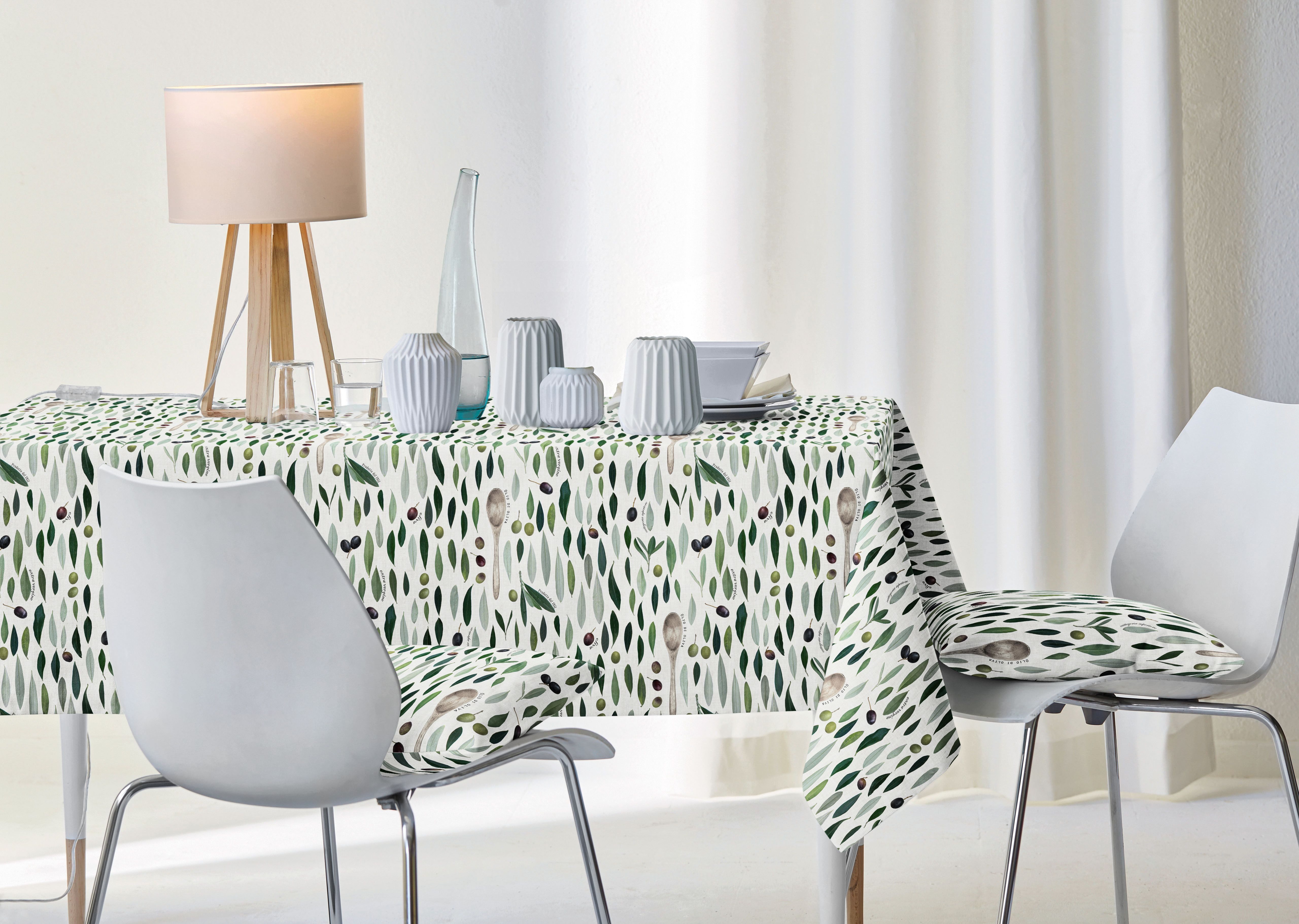 APELT Tischdecke 7007 (1-tlg), Olivendesign als all-over
