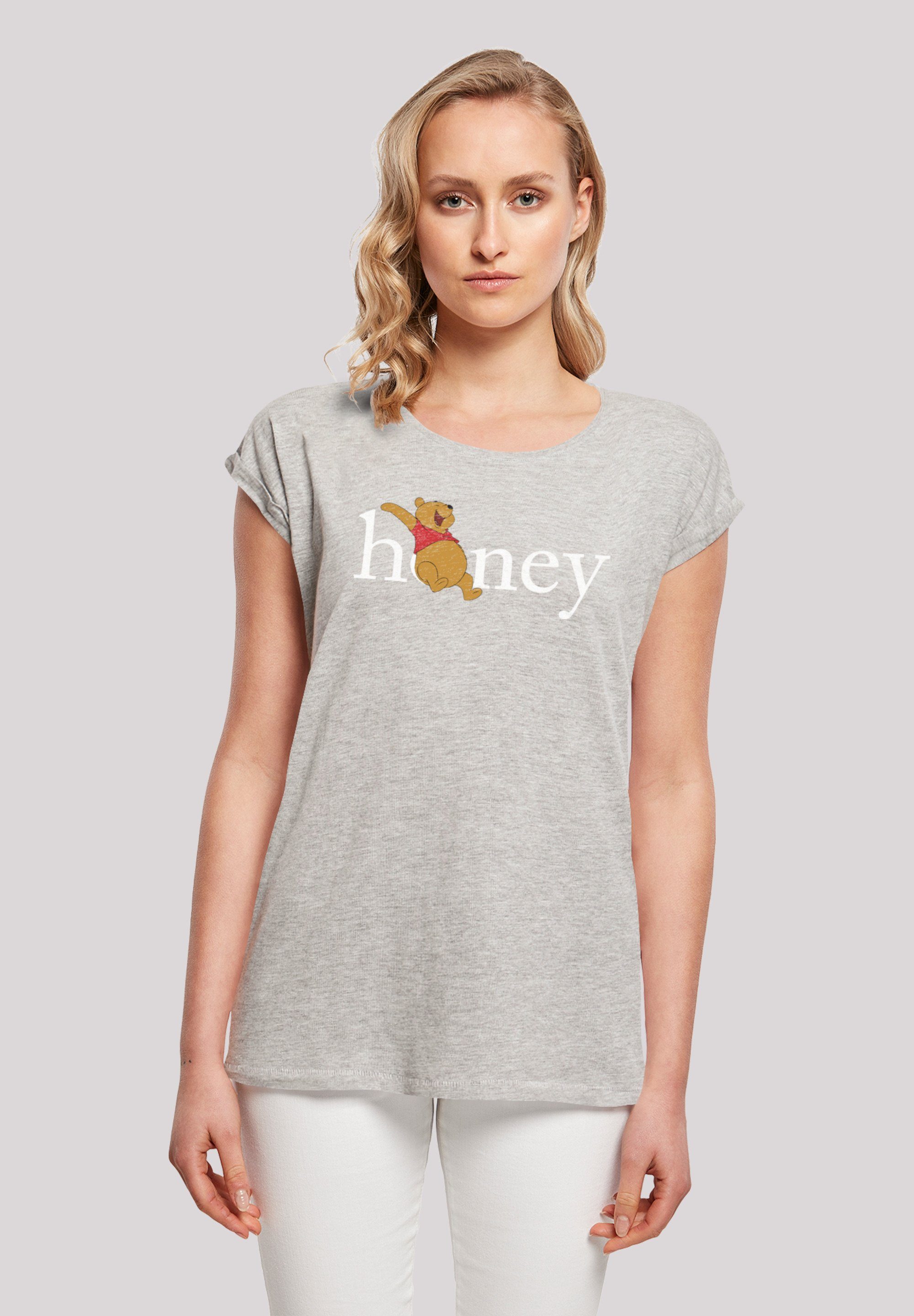 Der Tragekomfort Disney Puuh Winnie Bär Honig Sehr F4NT4STIC mit hohem Baumwollstoff T-Shirt weicher Print,