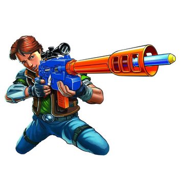 Buzz Bee Toys Blaster Dartblaster Master Tek Sniper Blau, Coole Dartblaster Sniper Rifle mit Bolt Action